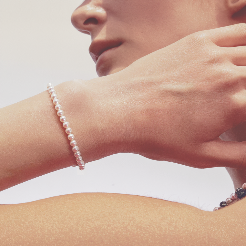 AAA Freshwater Pearl Bracelet - 3.5-4mm Natural Pearls, Elegant Jewelry Gift for Women, Perfect for Weddings & Special Occasions