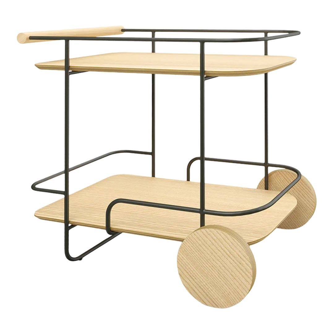 Gus Modern Arcade Bar Cart - Stylish Rolling Drink Cart with Storage Shelves for Home Bar, Living Room, or Party Serving - Perfect for Cocktails, Wine, and Entertaining Guests