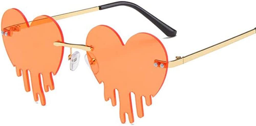 Trendy Rimless Irregular Sunglasses for Women - Unique Metal Party Glasses for Prom, Halloween & Special Events | Fashionable Sun Protection for Outdoor Activities & Nightlife
