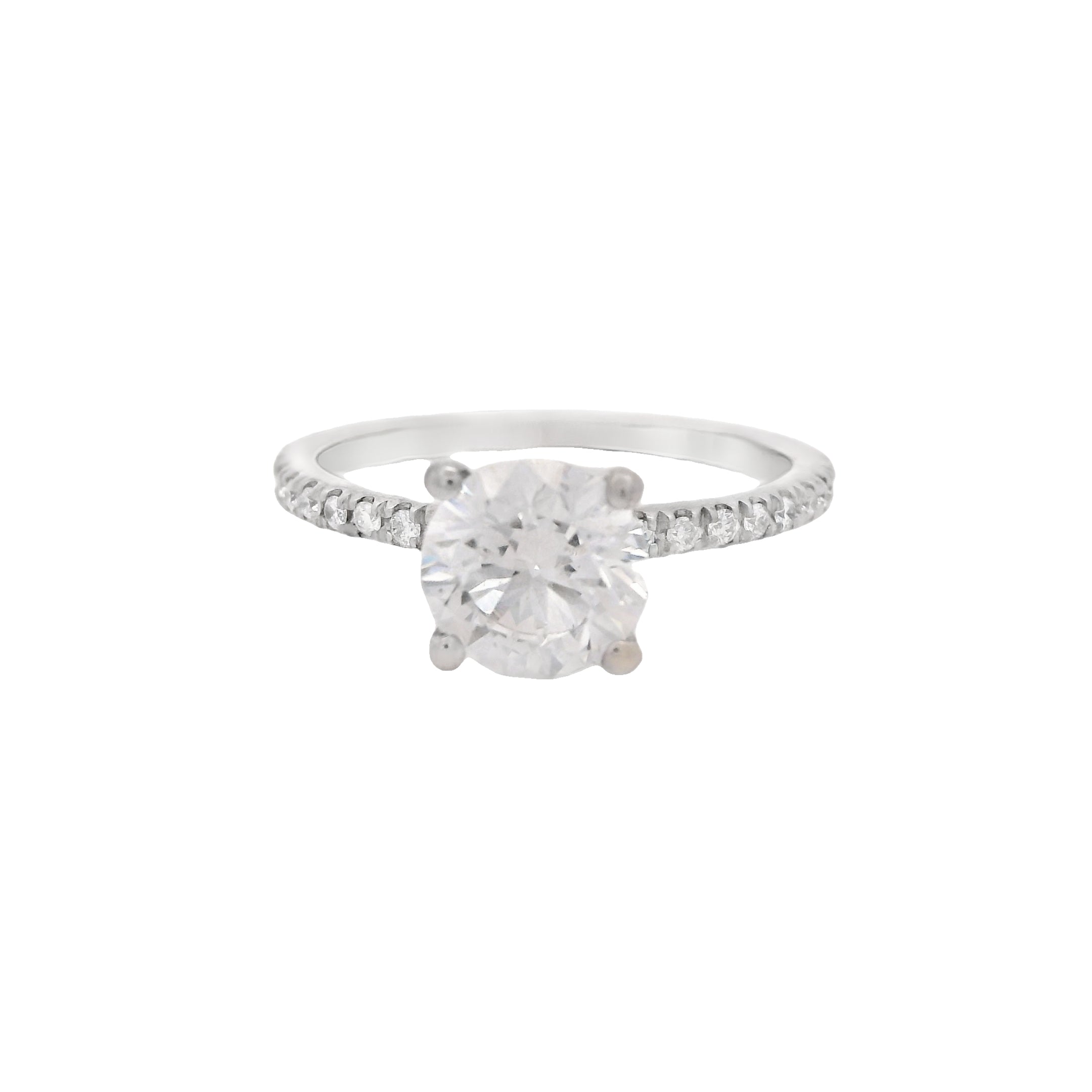 18K White Gold Engagement Ring 1.18CT VVS Hybrid Diamonds - Elegant Bridal Jewelry for Proposals, Anniversaries & Special Occasions | JTJ™