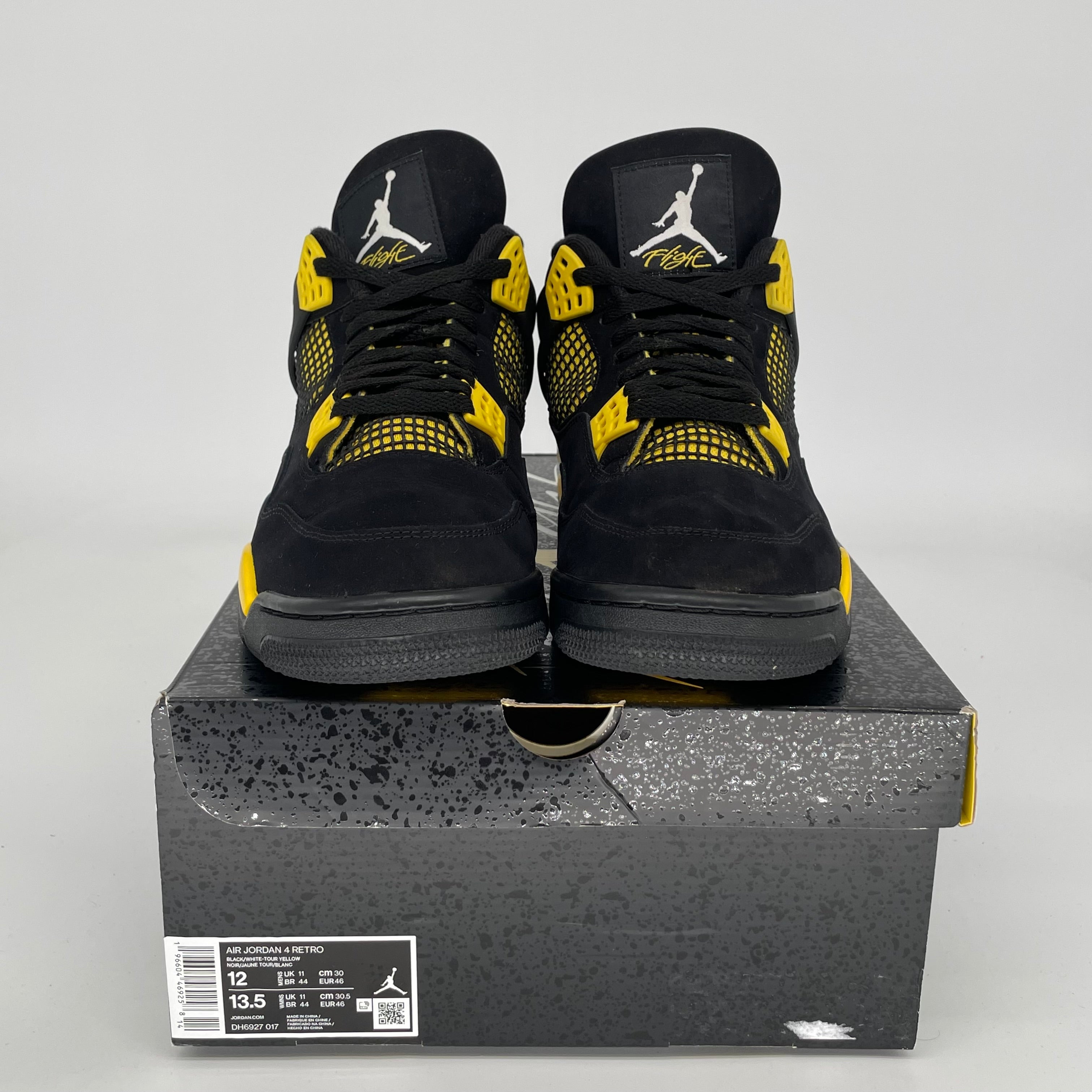 AIR JORDAN 4 Retro Thunder Basketball Shoes - Men's Size 12 (DH9270-017) - Authentic Sneakers for Sports, Streetwear & Sneakerhead Collections