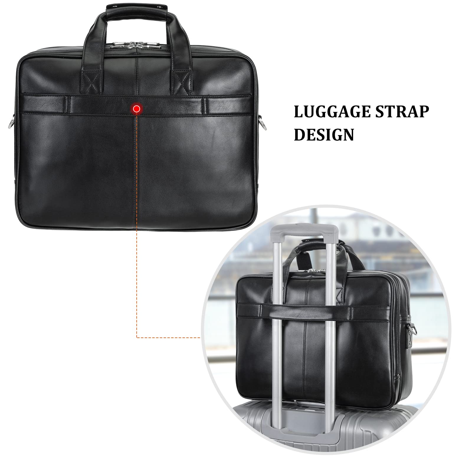 Premium Men's Full Grain Leather 17.3