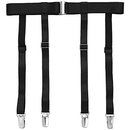 Black 4-strap With Suspender Clips