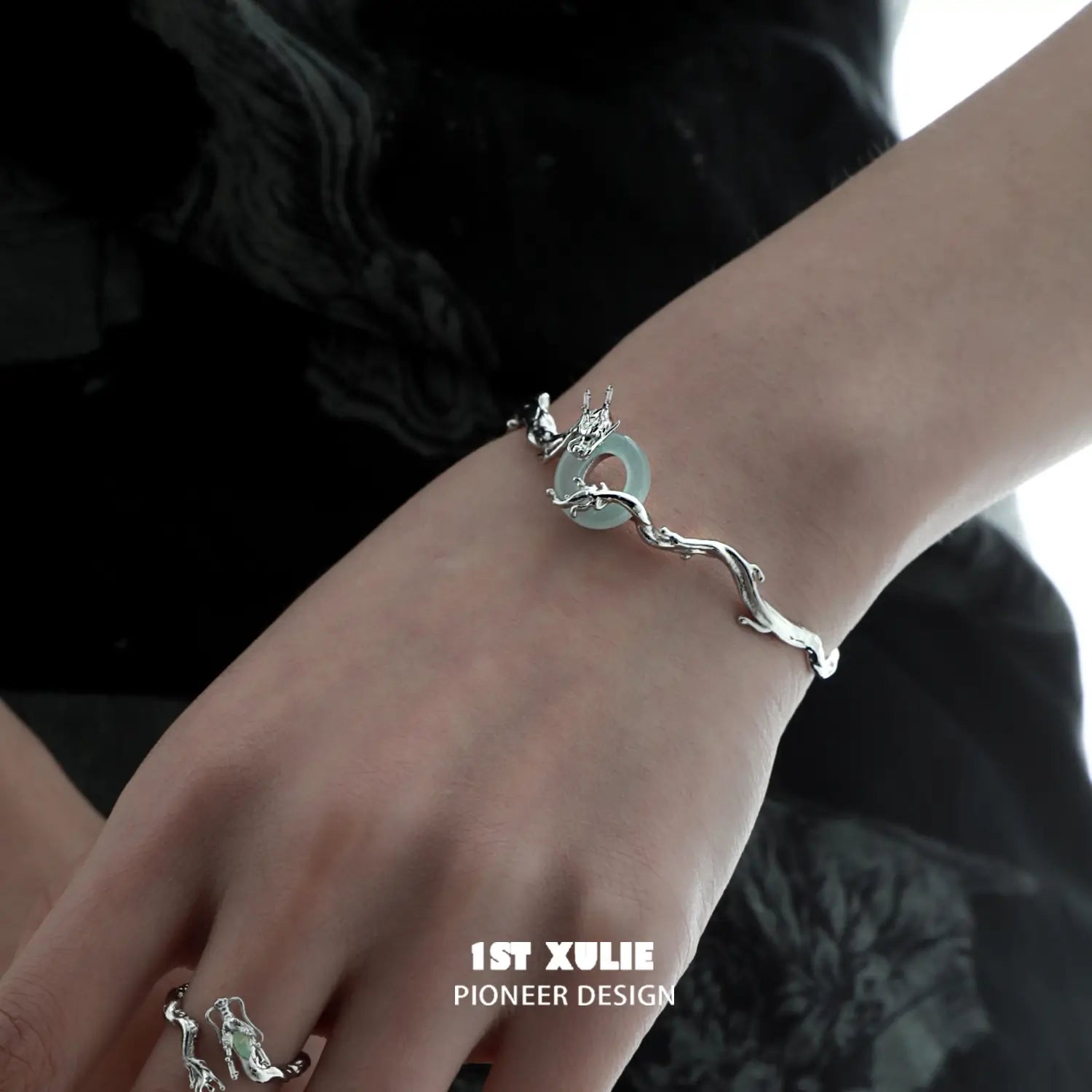 24K Gold Plated & 18K Platinum Plated Quartz Jade Open End Bracelet for Women - Elegant Adjustable Bangle for Daily Wear, Special Occasions & Gift Giving