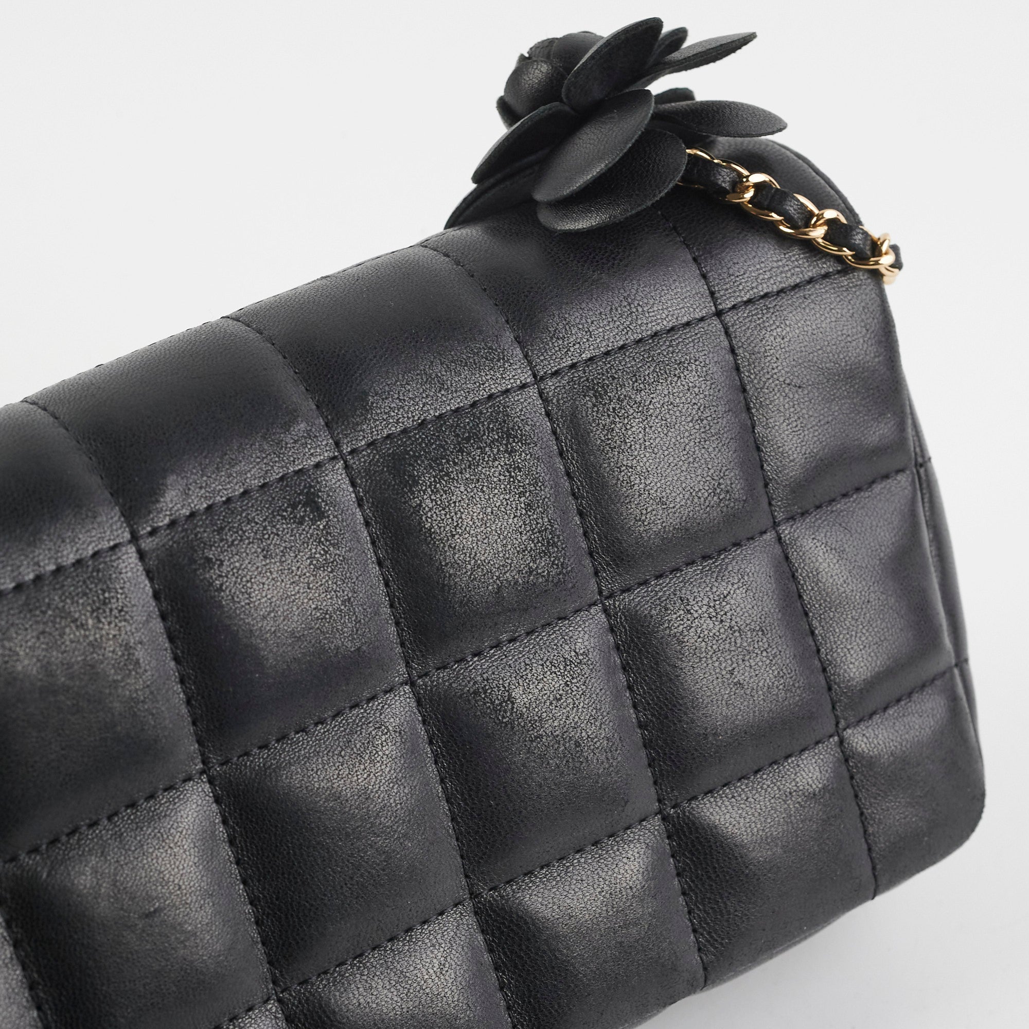 Chanel Seasonal Camellia Lambskin Mini Bag Black - Luxury Crossbody Purse for Women, Perfect for Date Night & Evening Events