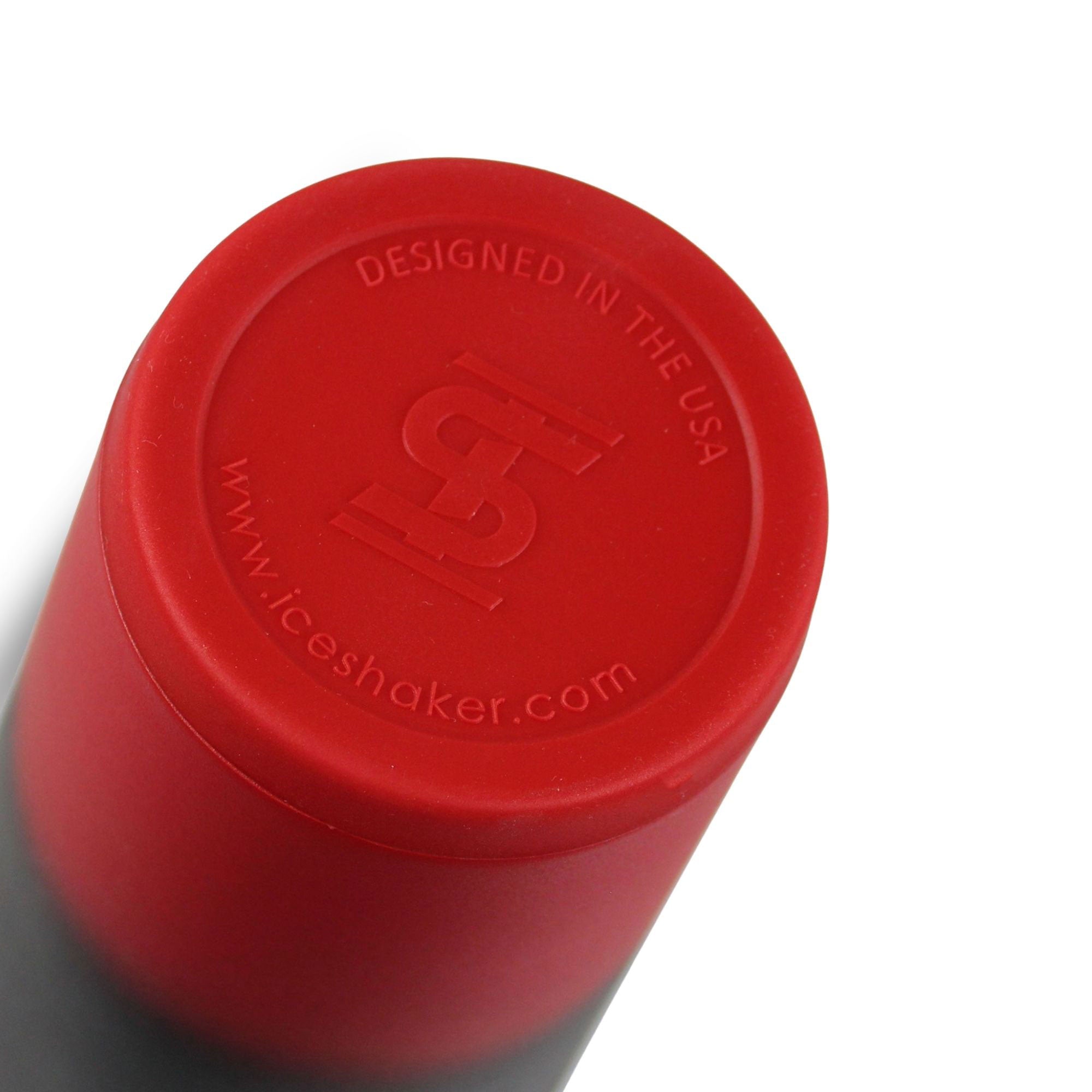 36oz Insulated Stainless Steel Ice Shaker Bottle - Red Black Ombre Gradient for Gym, Workout & Protein Drinks | Leakproof & Sweatproof Design for Fitness, Bodybuilding & Sports Hydration