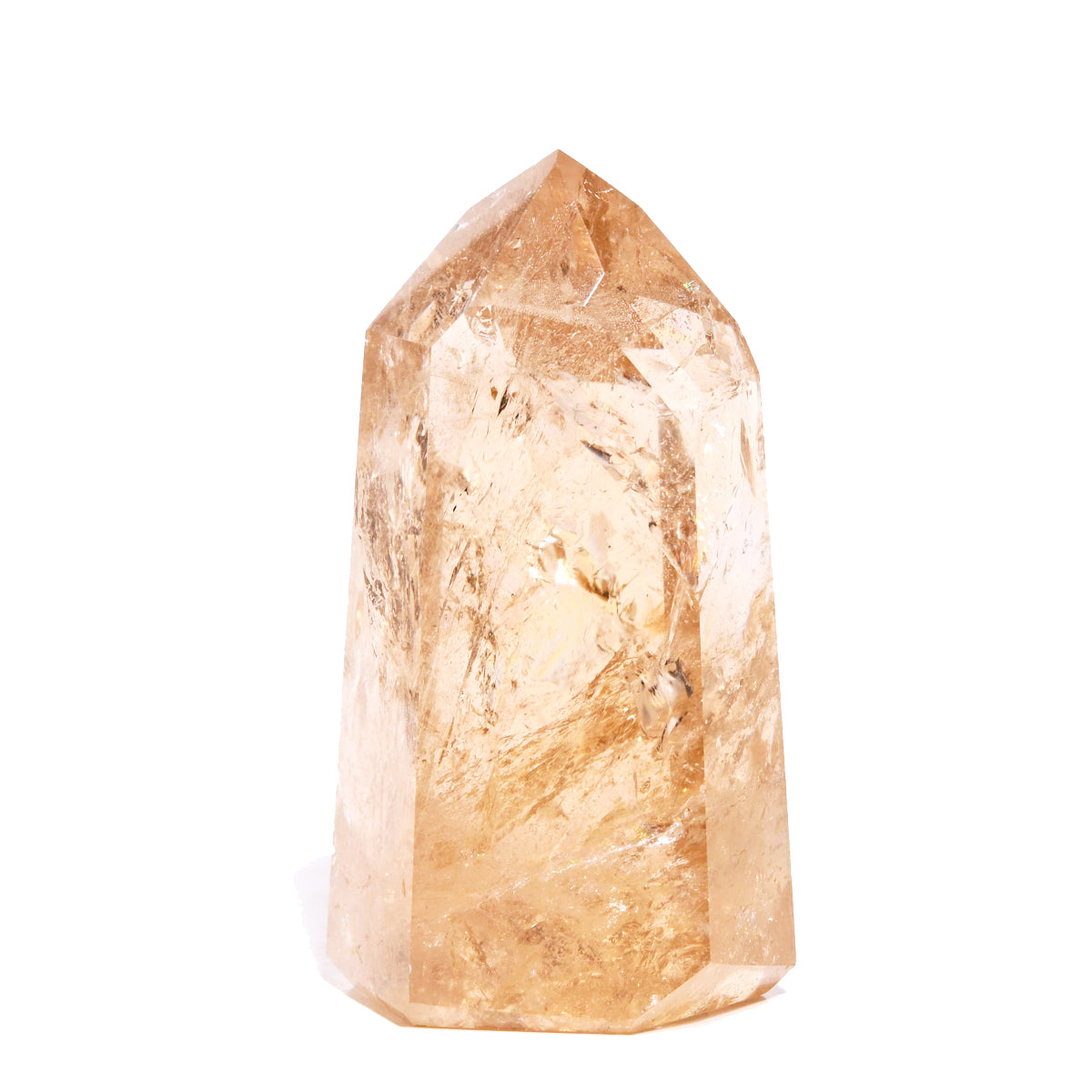 Natural Citrine Crystal Tower - Healing Stone for Home Decor, Meditation & Energy Cleansing | Perfect for Office Desk, Yoga Space & Spiritual Gifts