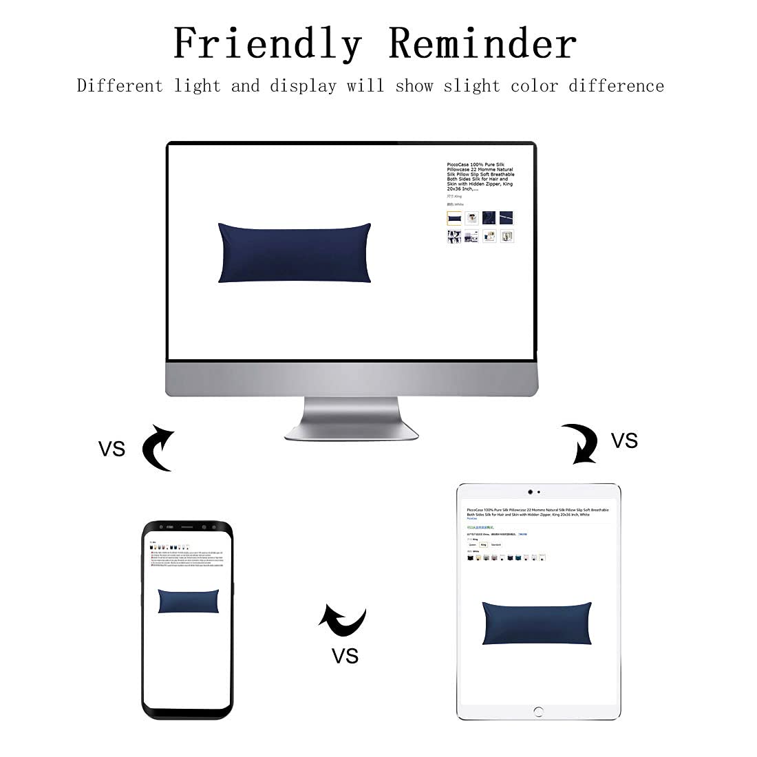 Premium 300-Thread-Count Cotton Body Pillow Cover with Zipper - 20x48 Inches, Navy Blue - Soft & Breathable for Comfortable Sleep, Pregnancy Support, and Home Decor