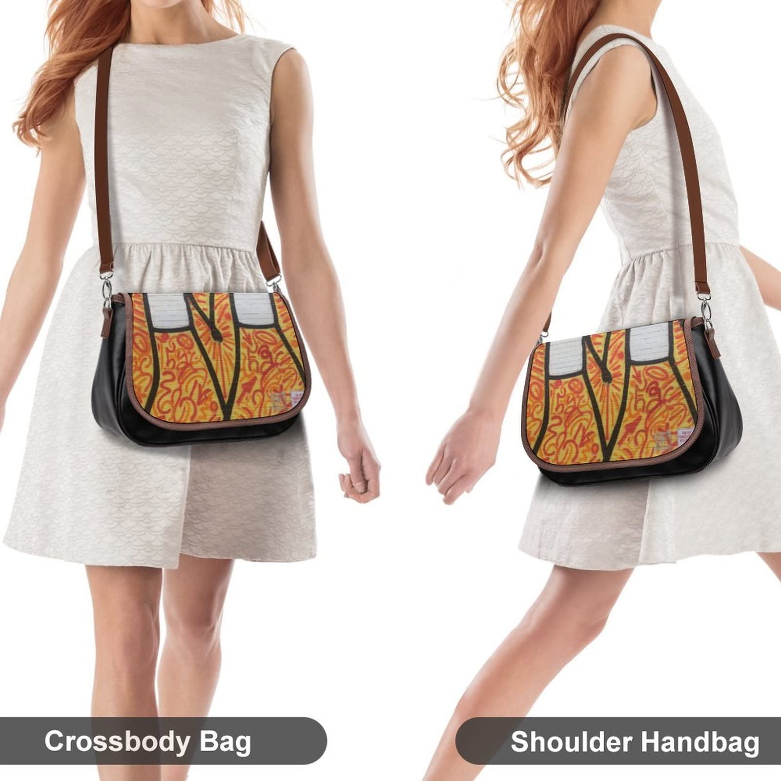 Stylish Medium Crossbody Bags for Women - Printed Shoulder Messenger Purse & Designer Satchels - Perfect for Work, Travel & Daily Use