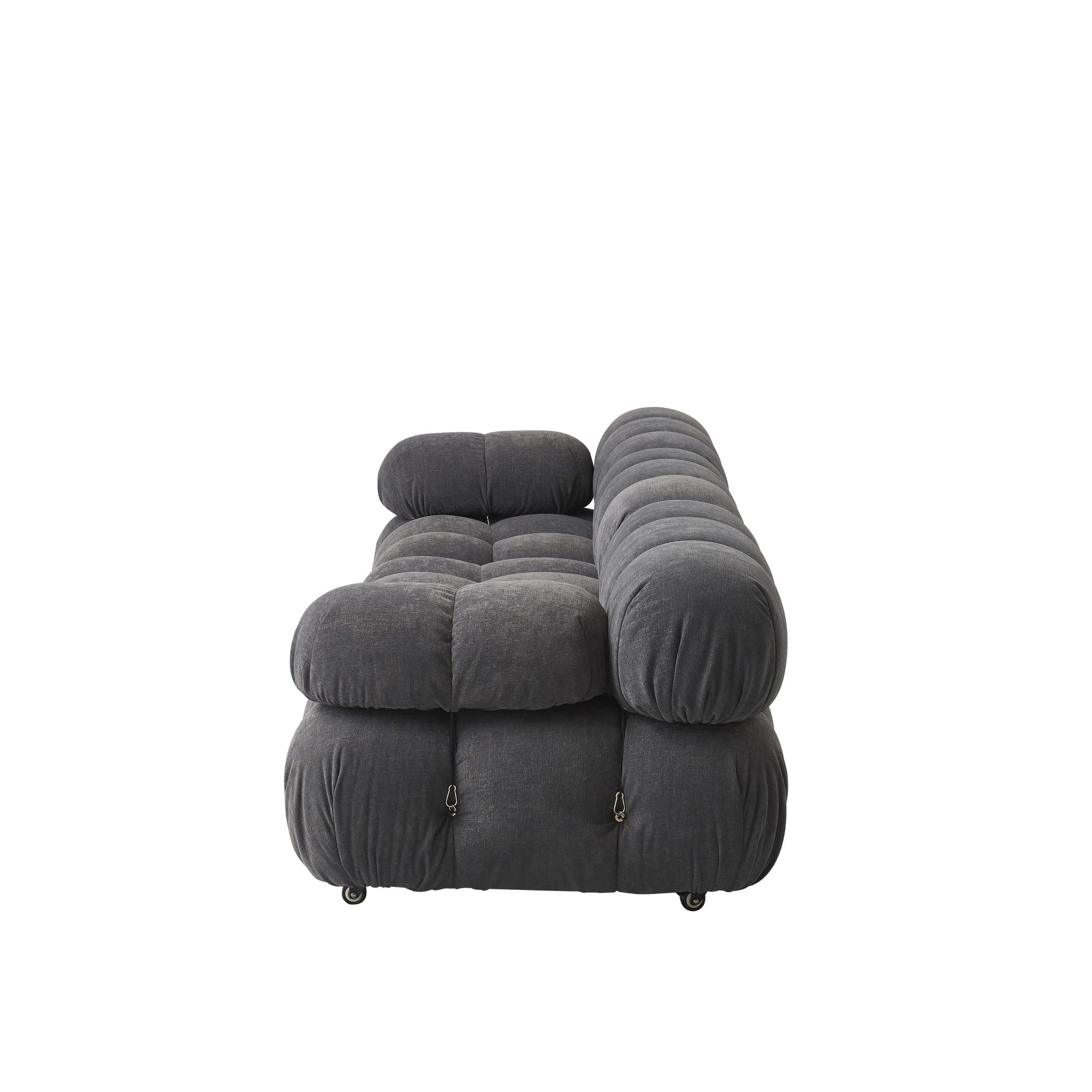 Creative Co-Op Mimosa Modular Sectional Sofa Set - Grey Fabric Upholstered Living Room Furniture for Small Spaces & Modern Apartments | Perfect for Lounging, Entertaining & Relaxing