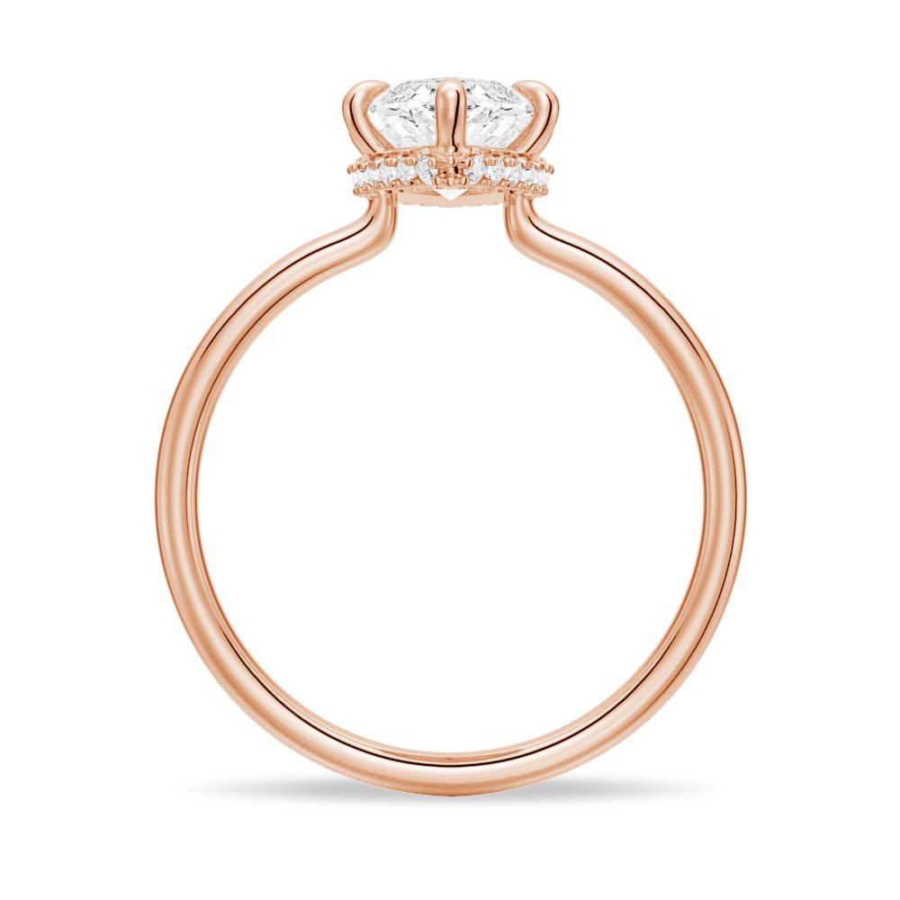 Exquisite Petite Marquise Solitaire Moissanite Engagement Ring Set with Hidden Halo - Perfect for Proposals, Weddings & Anniversary Gifts