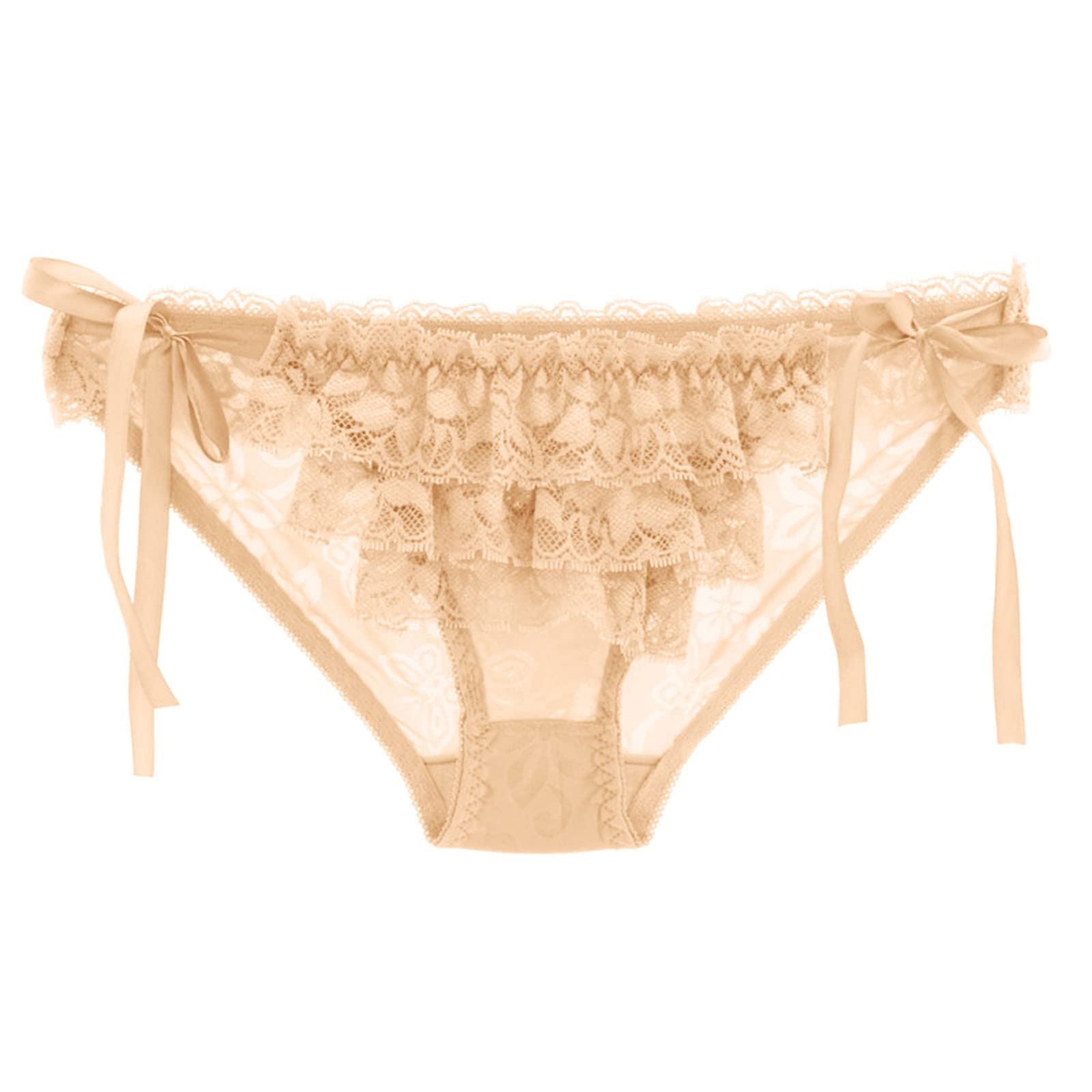 Sexy Lace Women's Low-Rise Seamless Bikini Panties - Comfortable & Breathable Underwear for Everyday Wear, Date Night & Special Occasions
