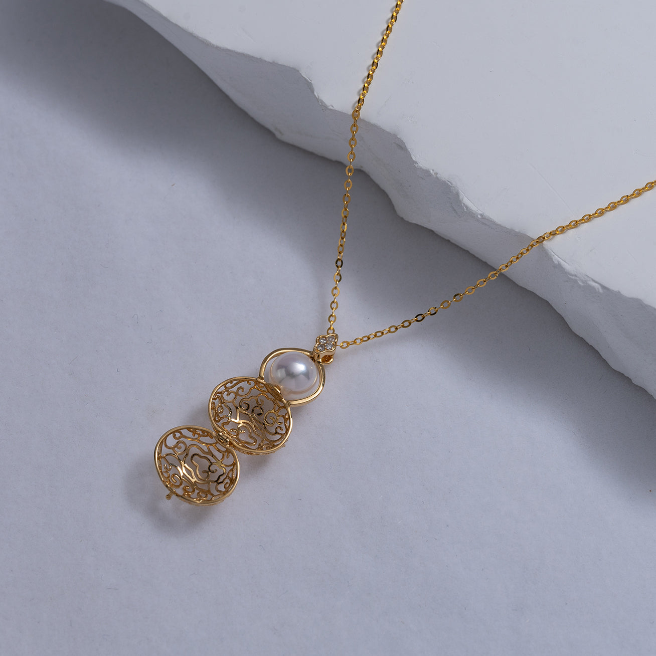 18K Solid Gold Freshwater Pearl Necklace for Women - Elegant Bridal Jewelry Gift, Wedding, Anniversary & Special Occasions | KN00147