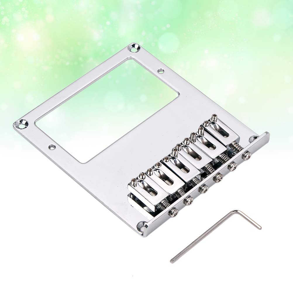 6 String Guitar Bridge Parts - Electric & Acoustic Guitar Bridge Plate with Saddle & Dual Pickups | Premium Guitar Bridge Accessories for Enhanced Sound & Performance | Perfect for Guitar Upgrades, Repairs & Custom Builds