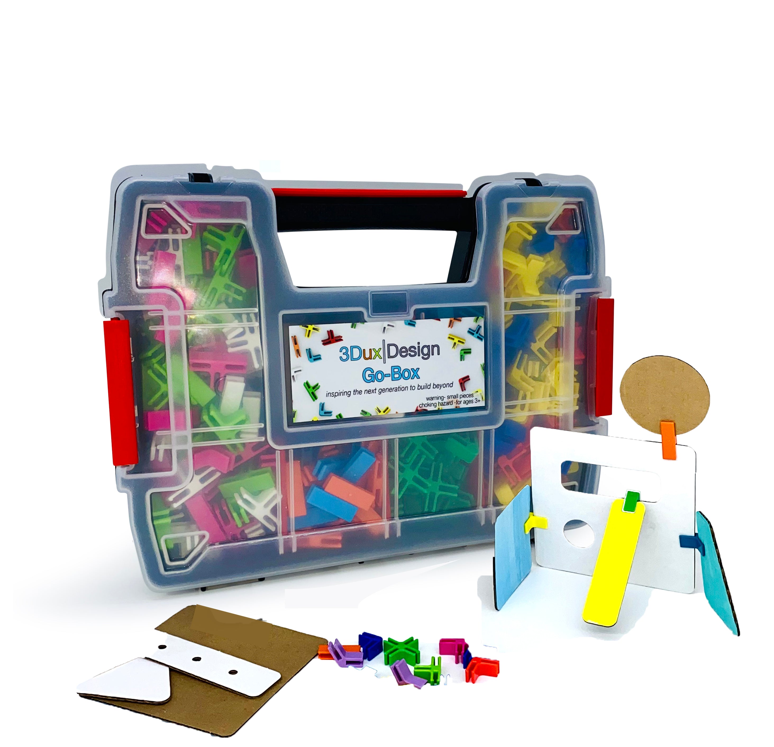 GoBox Mega Set - 120-Piece STEM Building Blocks for Kids Ages 4-8 | Creative Construction Toy with Storage Box | Perfect for Classroom, Birthday Gifts & Indoor Playtime