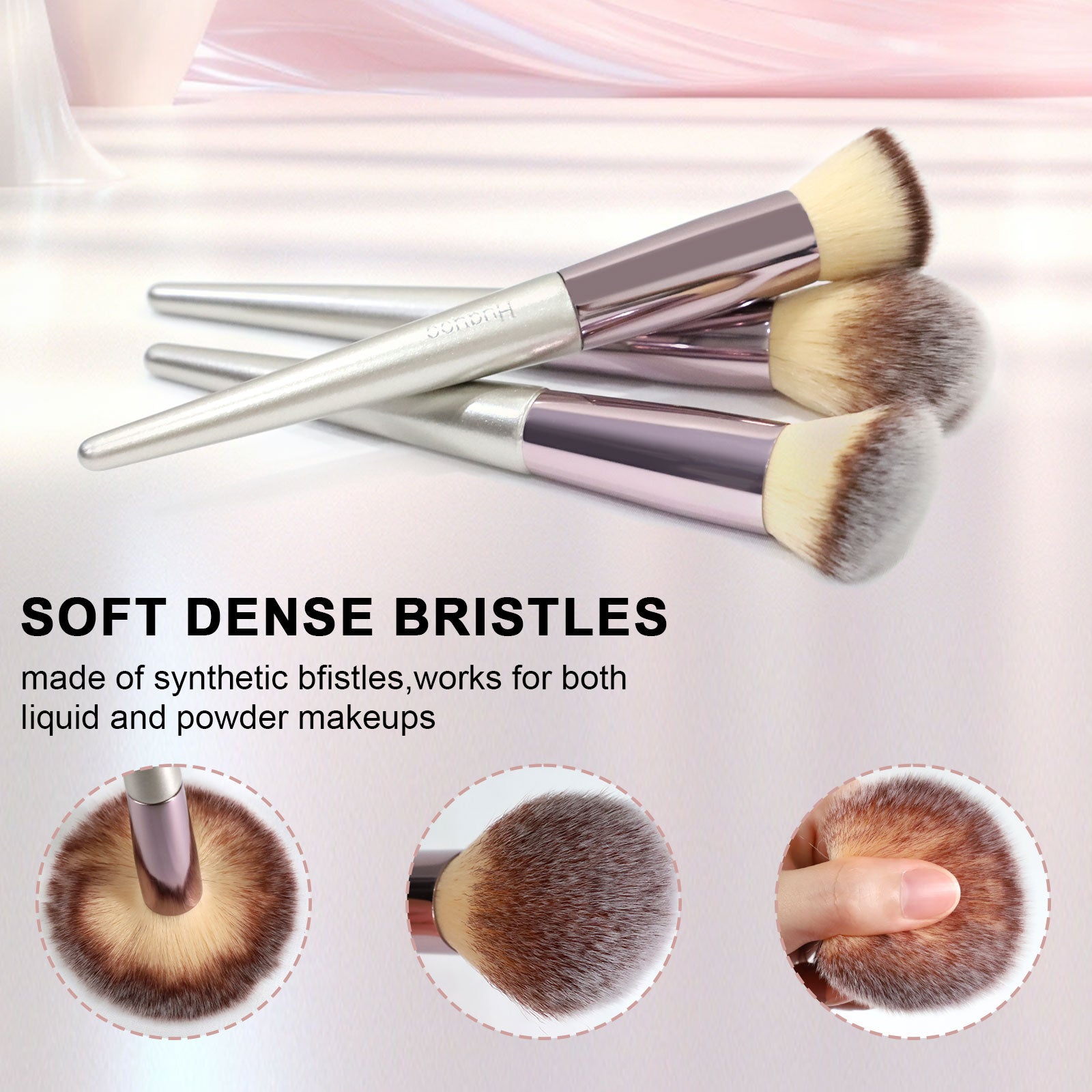 Huauoo 20-Piece Professional Makeup Brush Set for Foundation, Powder, Concealer, Eyeshadow & Blush - Perfect for Everyday Makeup, Travel & Professional Use