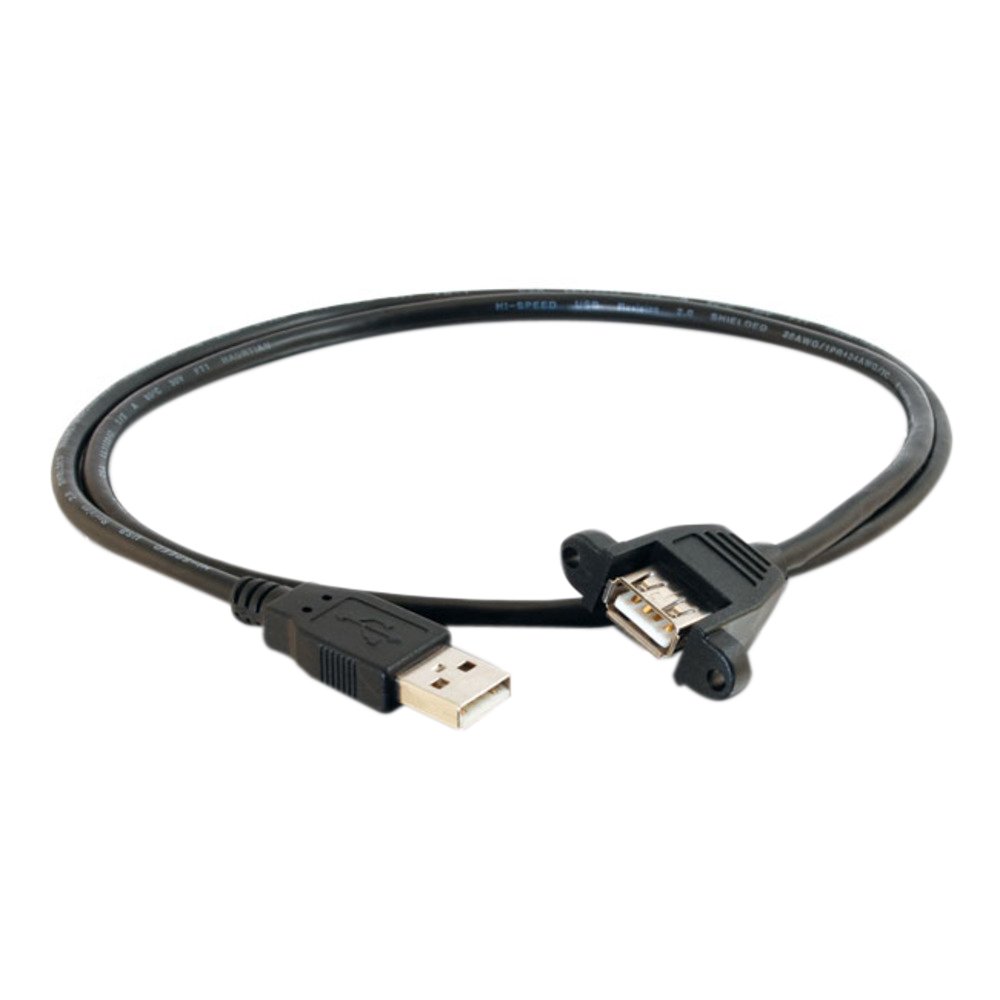 C2G USB 2.0 A to A Cable 6 Inch High Speed Data Sync Charging Cord for PC Laptop Printer Hard Drive - Black (Model 28060) | Perfect for Home Office Computer Setup & Device Connectivity