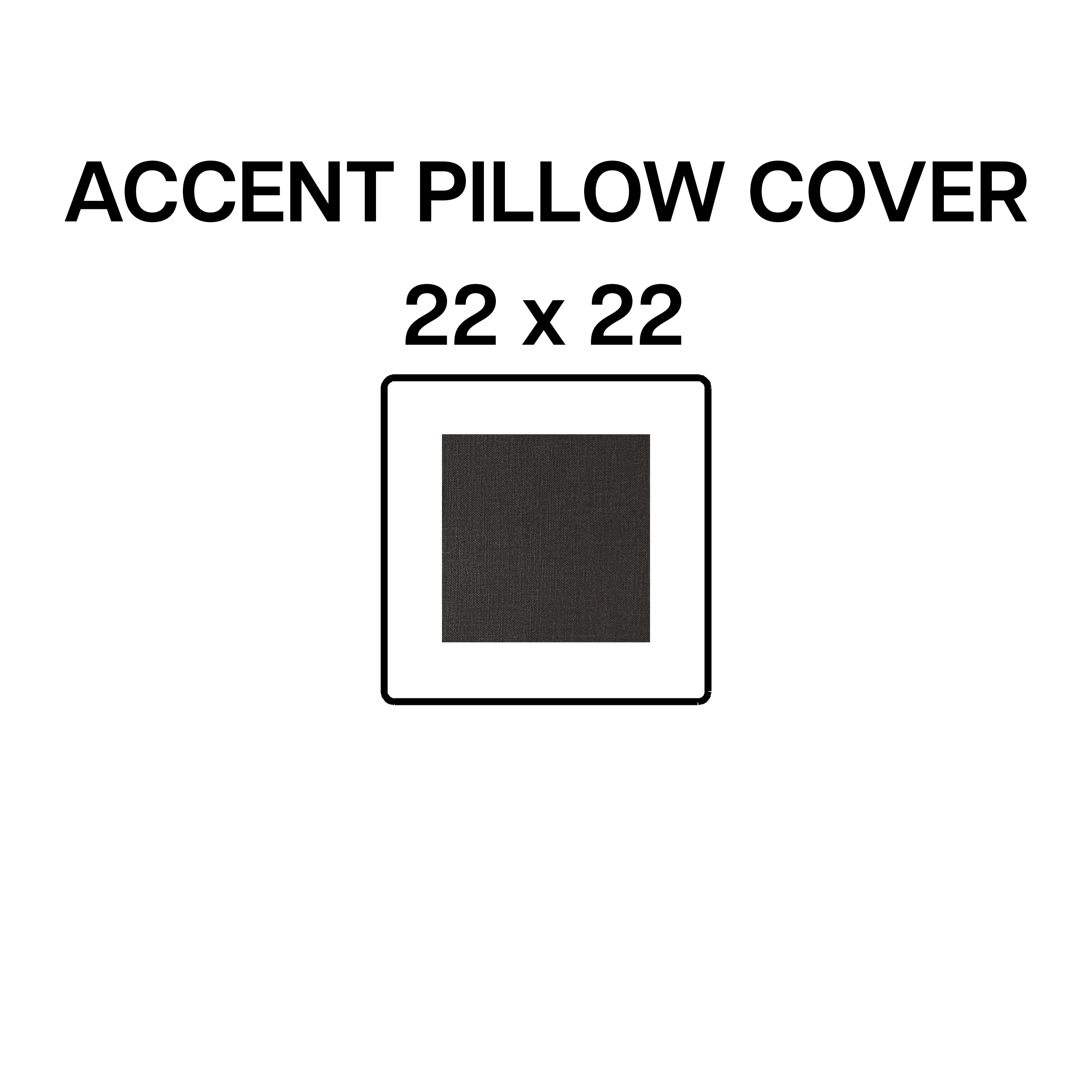 22x22 Inch Slate Gray Accent Pillow Cover - Soft Decorative Throw Pillow Case for Sofa, Bed & Couch - BP 643 34 - Modern Home Decor Essentials