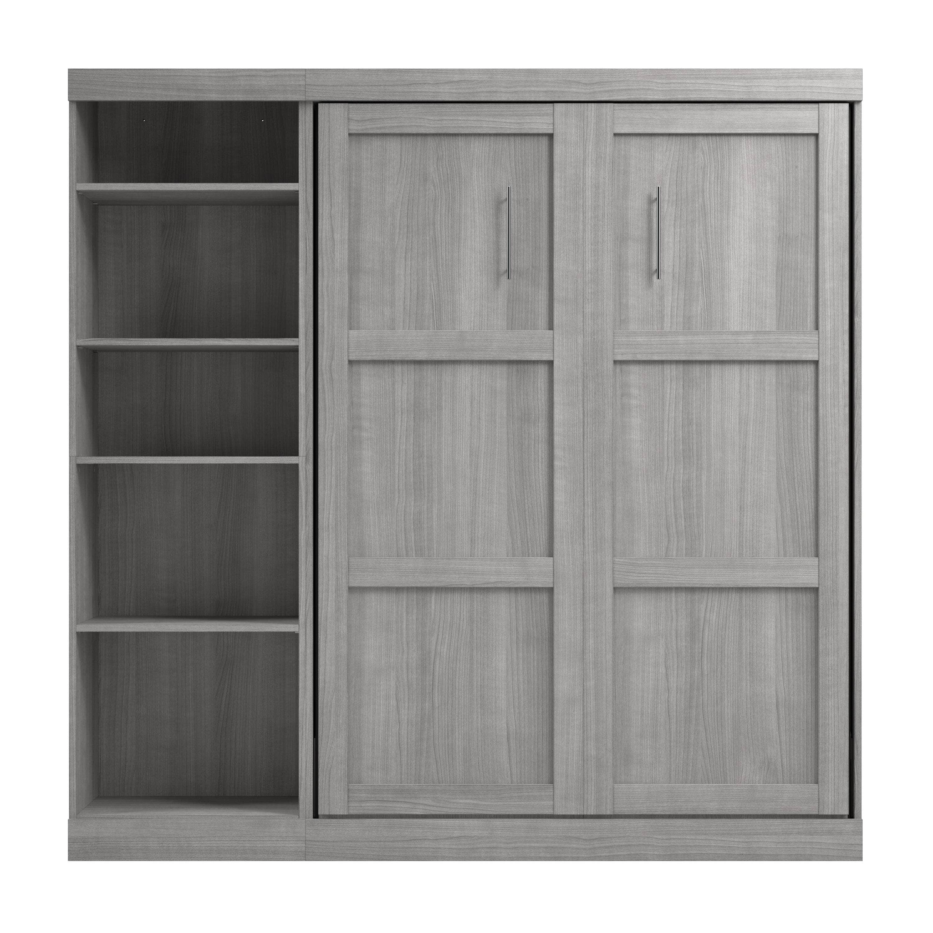 Pur Full Murphy Full Bed with Storage Unit (84W) - 7 Color Options | Space-Saving Wall Bed for Small Apartments & Guest Rooms