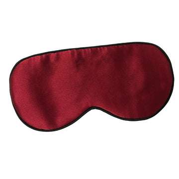 100% Pure Silk Sleep Eye Mask for Women & Men - Soft & Breathable Burgundy Eye Cover for Travel, Meditation & Deep Sleep