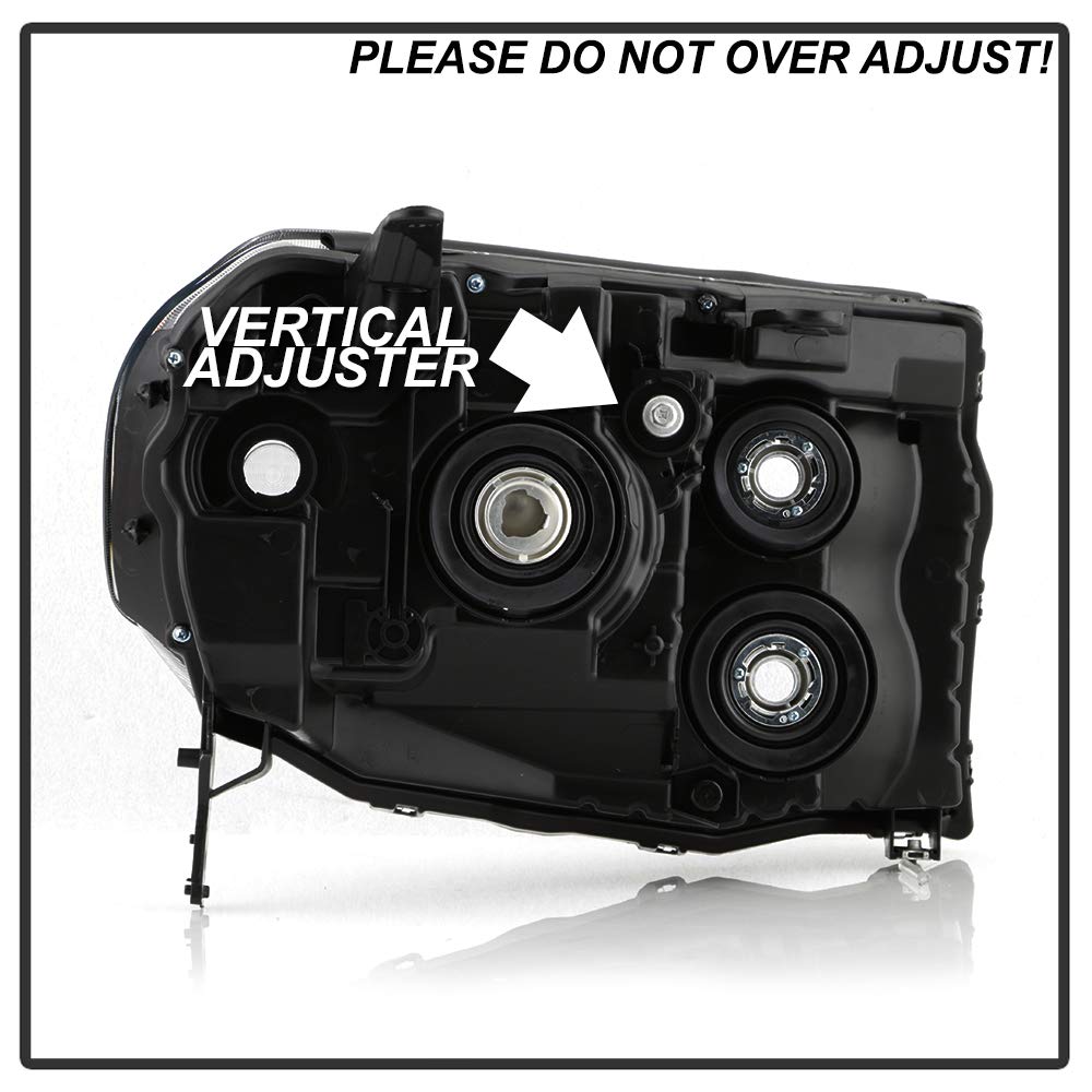 ACANII Replacement Headlights for 2009-2011 Honda Pilot - Black Aftermarket Headlamps Pair (Driver & Passenger Side) | Perfect for Night Driving & Vehicle Restoration Projects