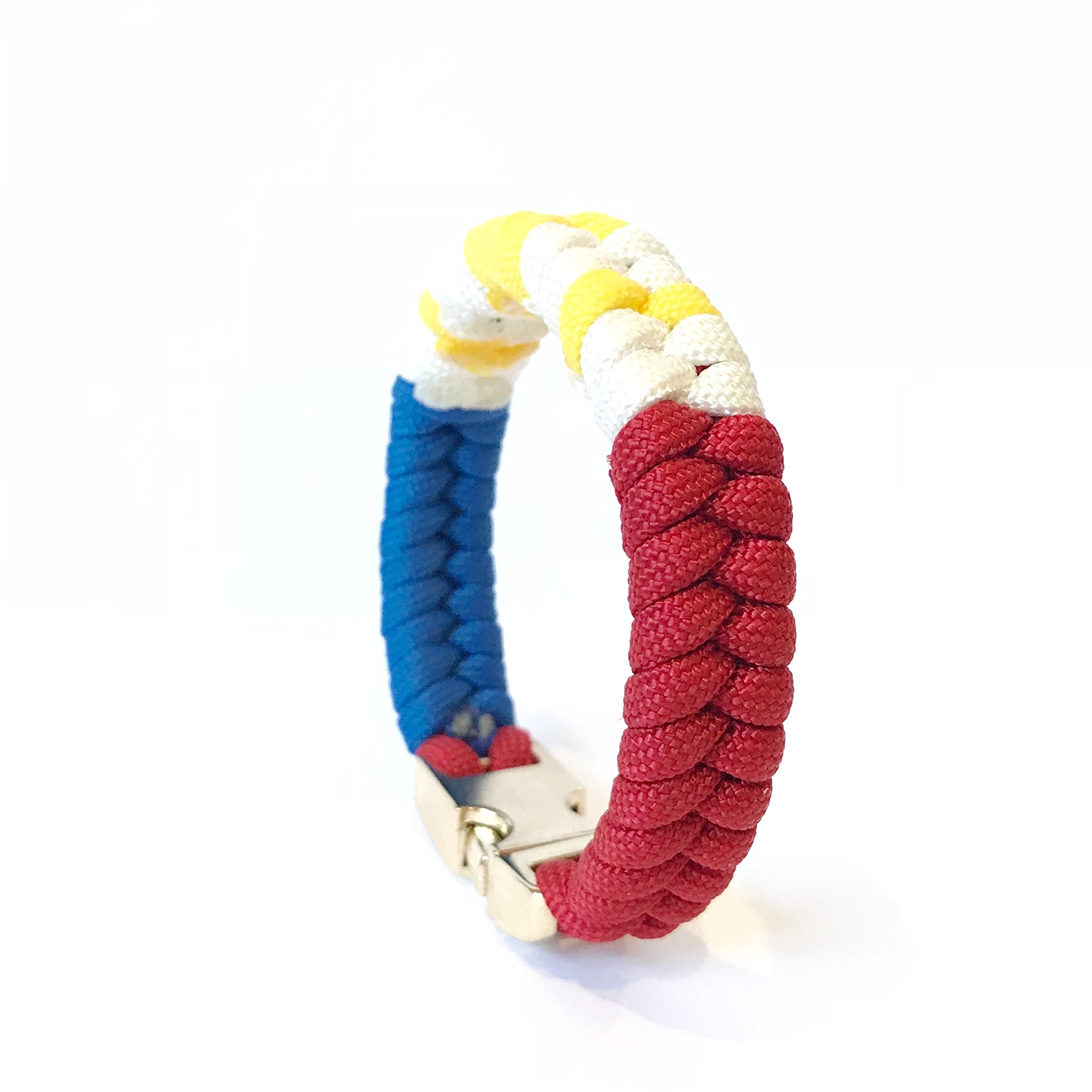 Philippine Flag Paracord Survival Bracelet for Men & Women - Adjustable 7.5 Inch - Outdoor Gear, Emergency Preparedness & Patriotic Jewelry - Perfect for Hiking, Camping and National Pride Accessories