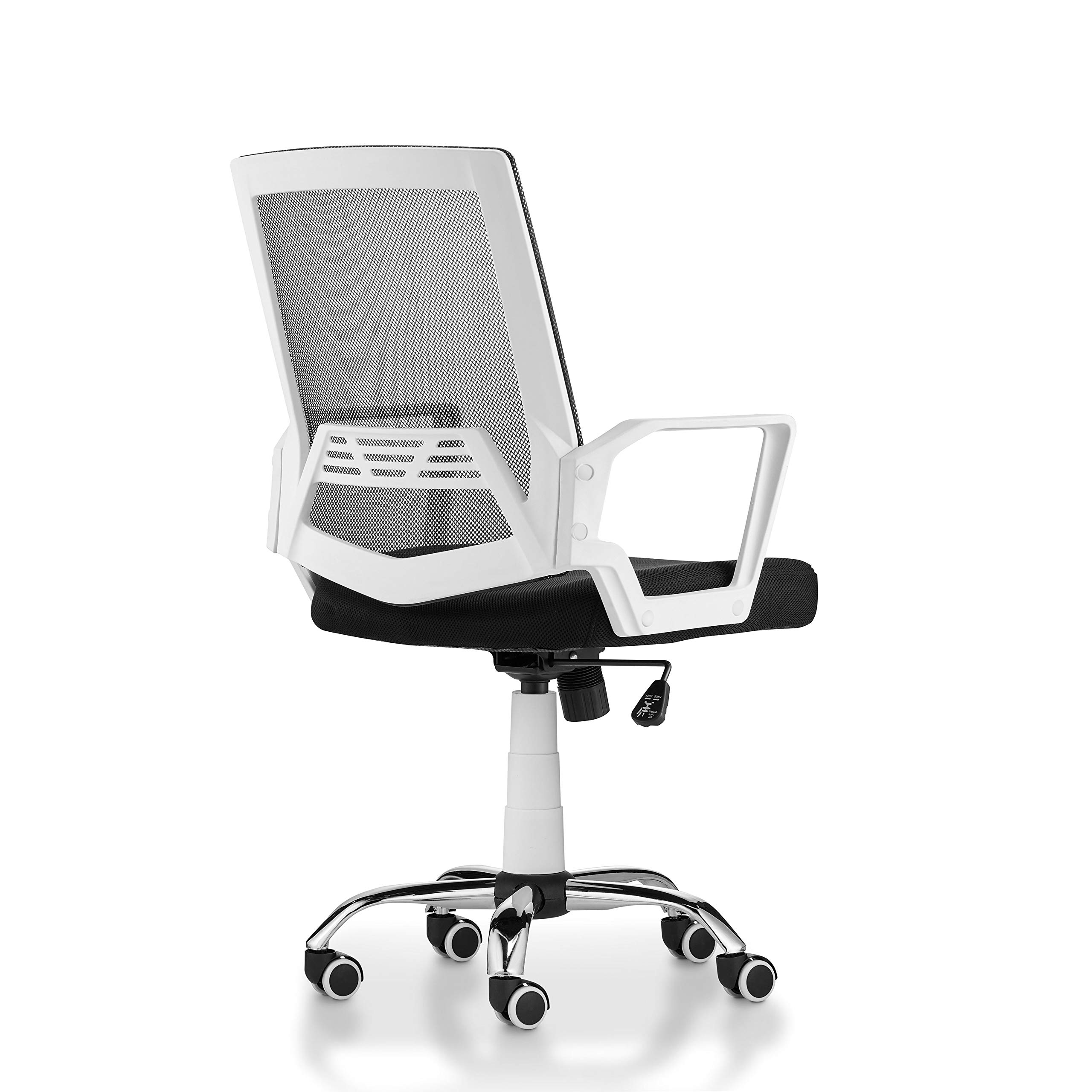 HOMES: Inside + Out Xenia Ergonomic Office Chair with Adjustable Height - White - Perfect for Home Office, Gaming, and Workspace Comfort