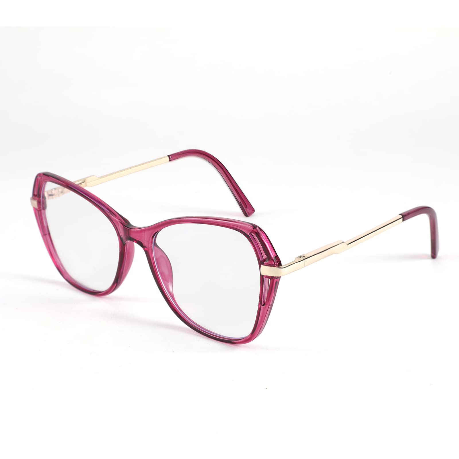 FEISEDY Blue Light Blocking Glasses for Women & Men - Anti Eye Strain Computer Glasses with Cateye Frame (Model B4069) - Perfect for Office Work, Gaming & Screen Time