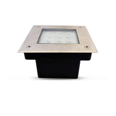 9W Square Recessed LED Spot Light 4000K - 316L Stainless Steel for Indoor/Outdoor Home & Garden Lighting