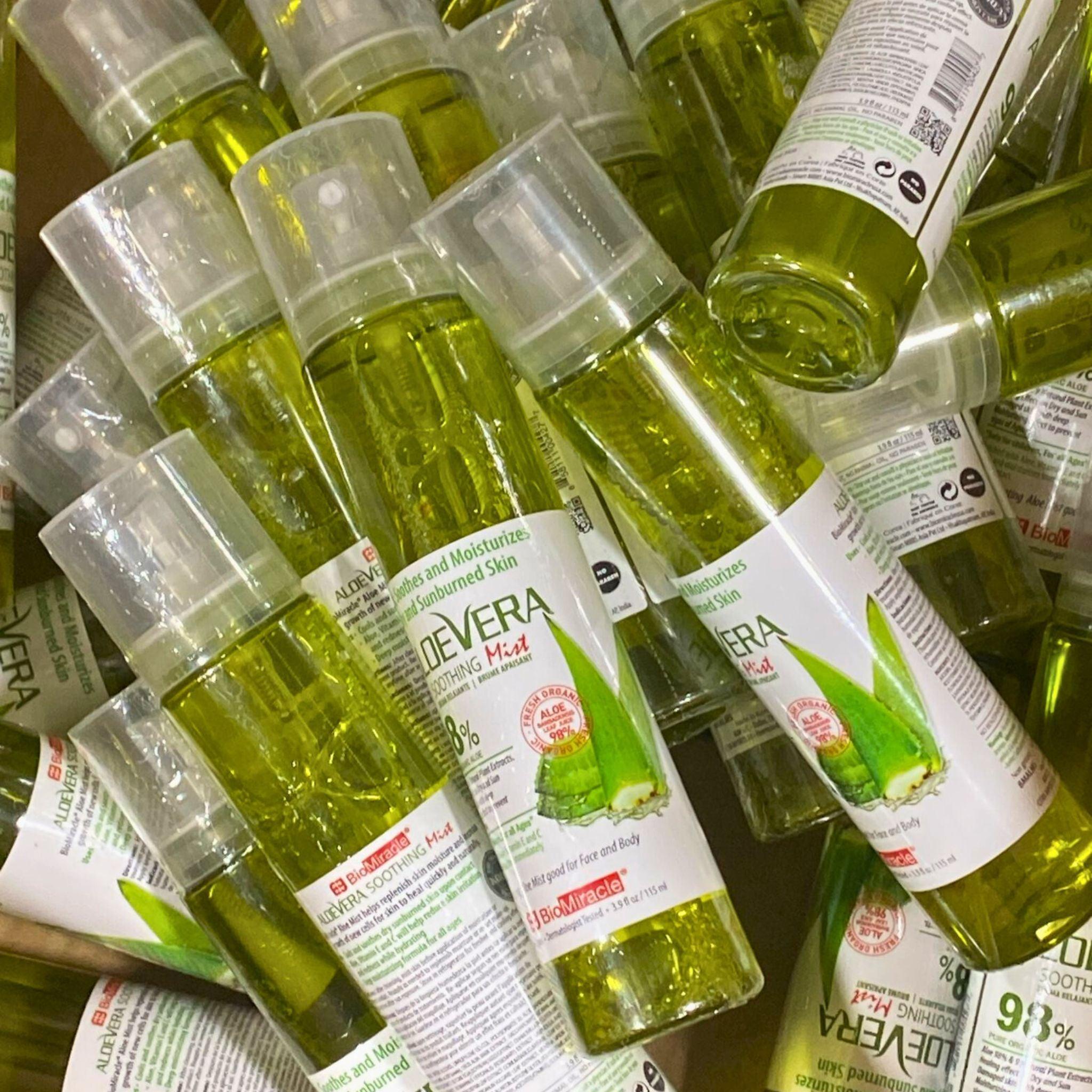 Aloe Vera Soothing Face Mist Spray 3.9oz (32 Pack) - Hydrating & Calming Facial Toner for Dry, Sensitive Skin | Perfect for Travel, Gym & Daily Skincare Routine