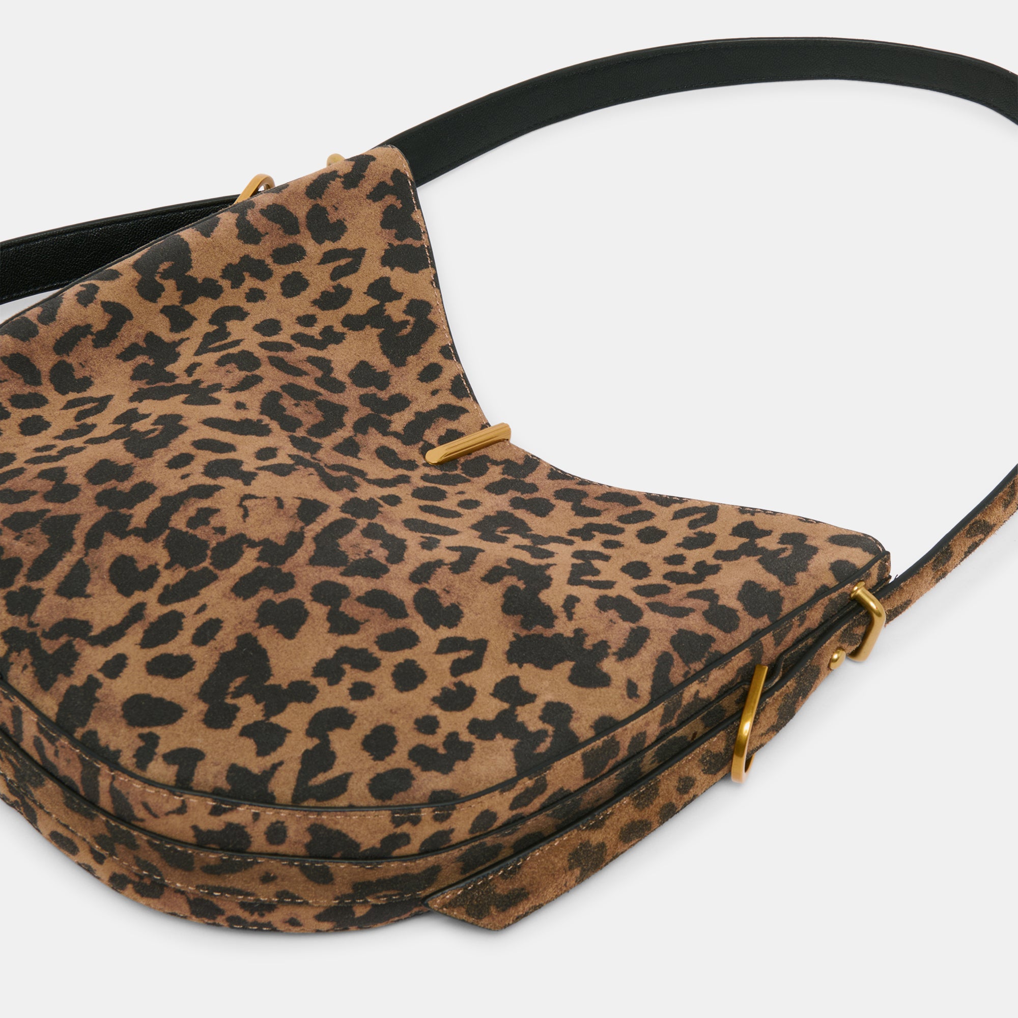 BREE Women's Shoulder Bag - Genuine Leopard Print Suede Handbag for Everyday Use, Work & Travel | Stylish & Durable Crossbody Purse