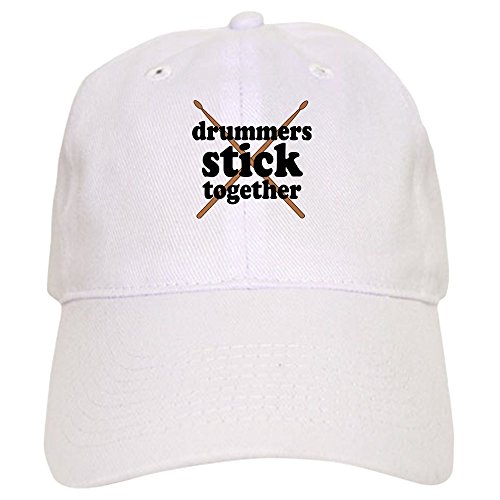 White - Funny Drummers Stick Together Cap