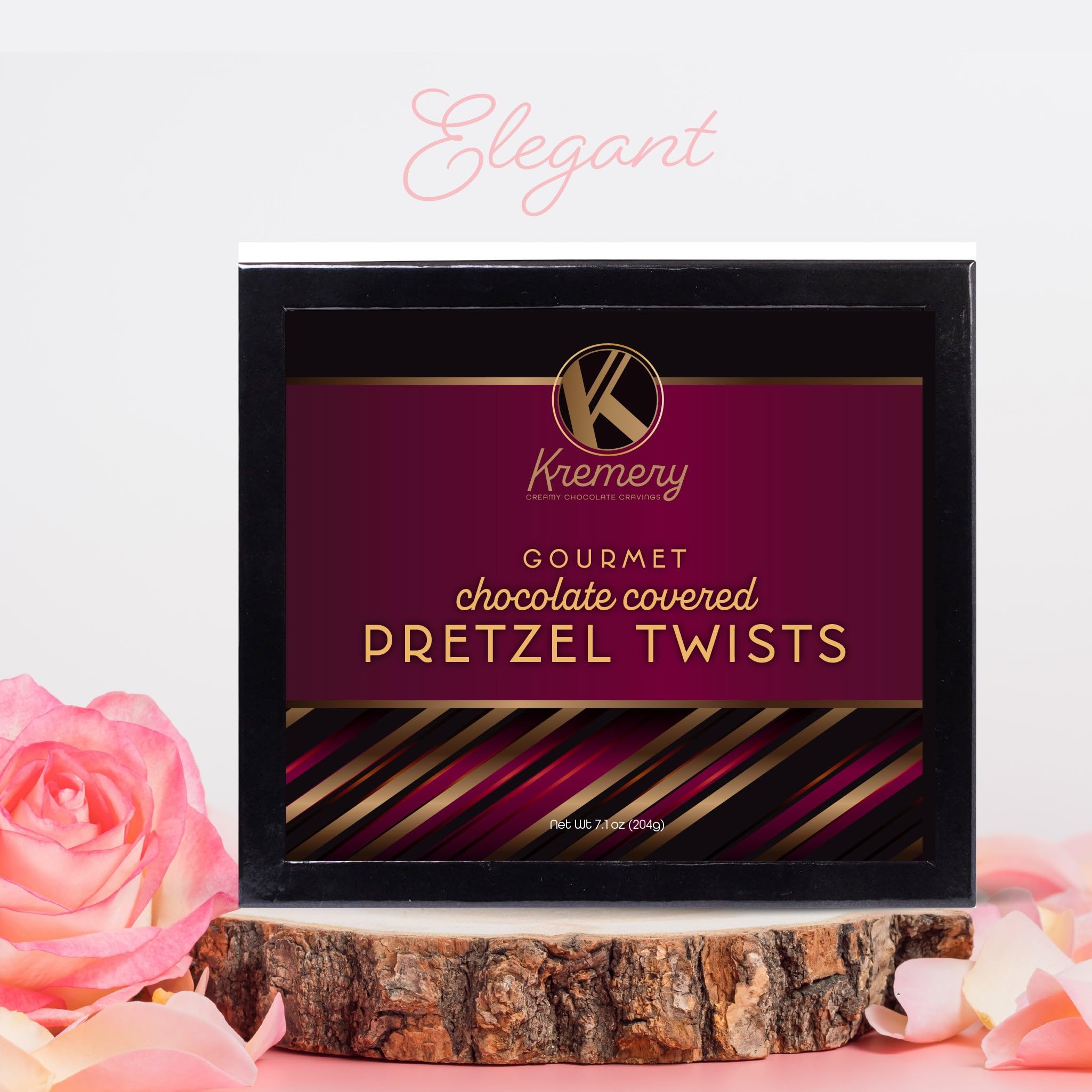 KREMERY Creamy Chocolate Covered Pretzel Twists Gift Basket - 12 Assorted Toppings Easter Treats in Sectional Box | Kosher Dairy, Made in USA | Perfect for Holiday Gifting, Party Favors & Sweet Snacks