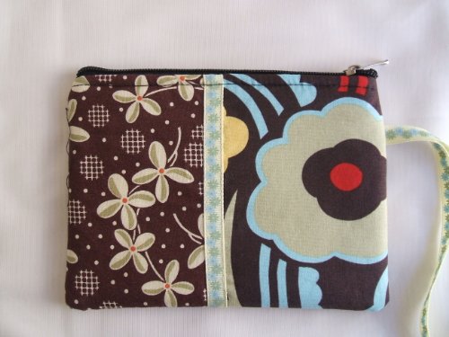 Stylish Multi-Purpose Cosmetic Bag - Perfect for Makeup, Camera Holder & Coin Purse | Chocolate Flowers Design | Ideal for Travel, Photography & Daily Essentials Organization