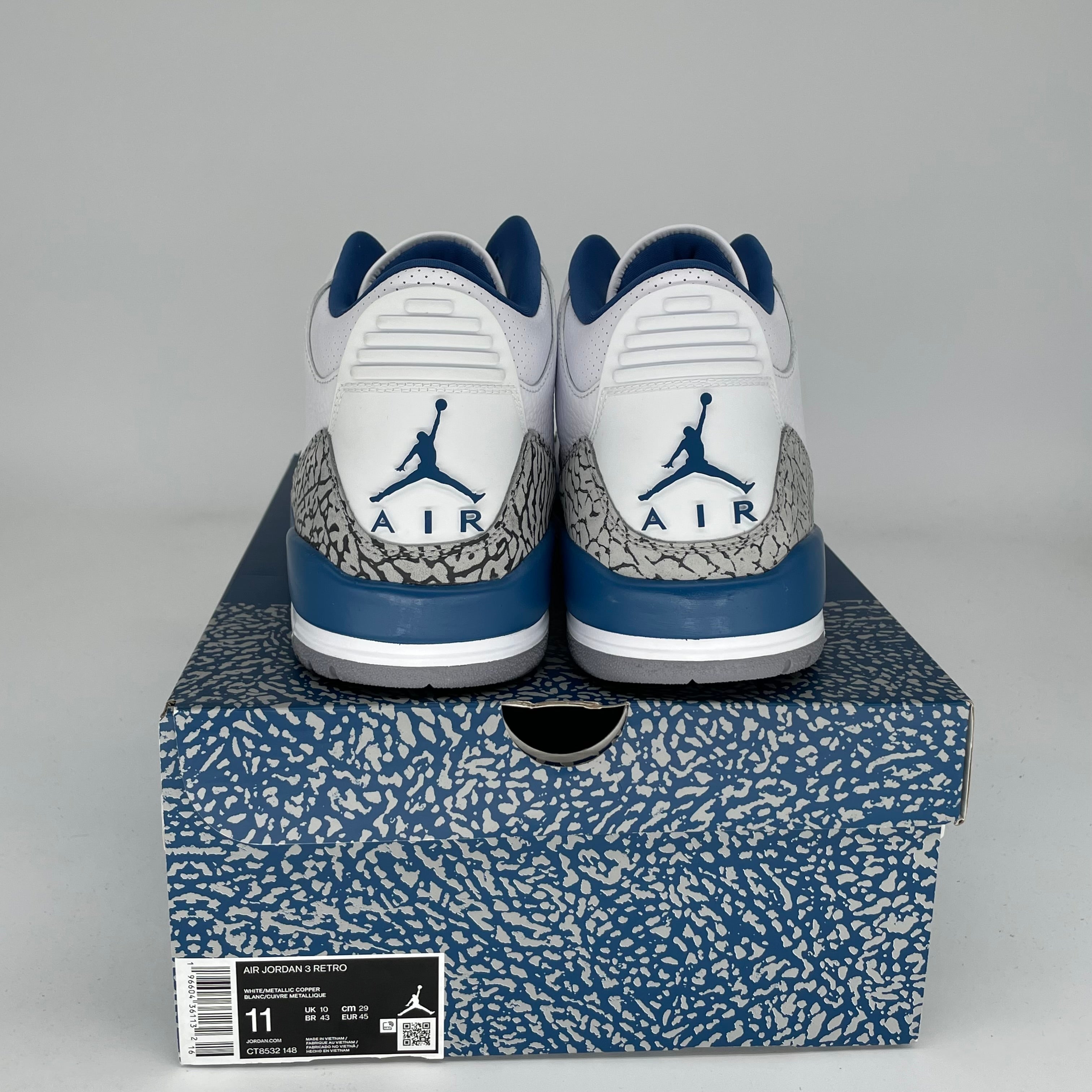AIR JORDAN 3 WIZARDS Basketball Shoes Men's Size 11 - Retro Style Sneakers CT8532-148 for Streetwear & Casual Outfits