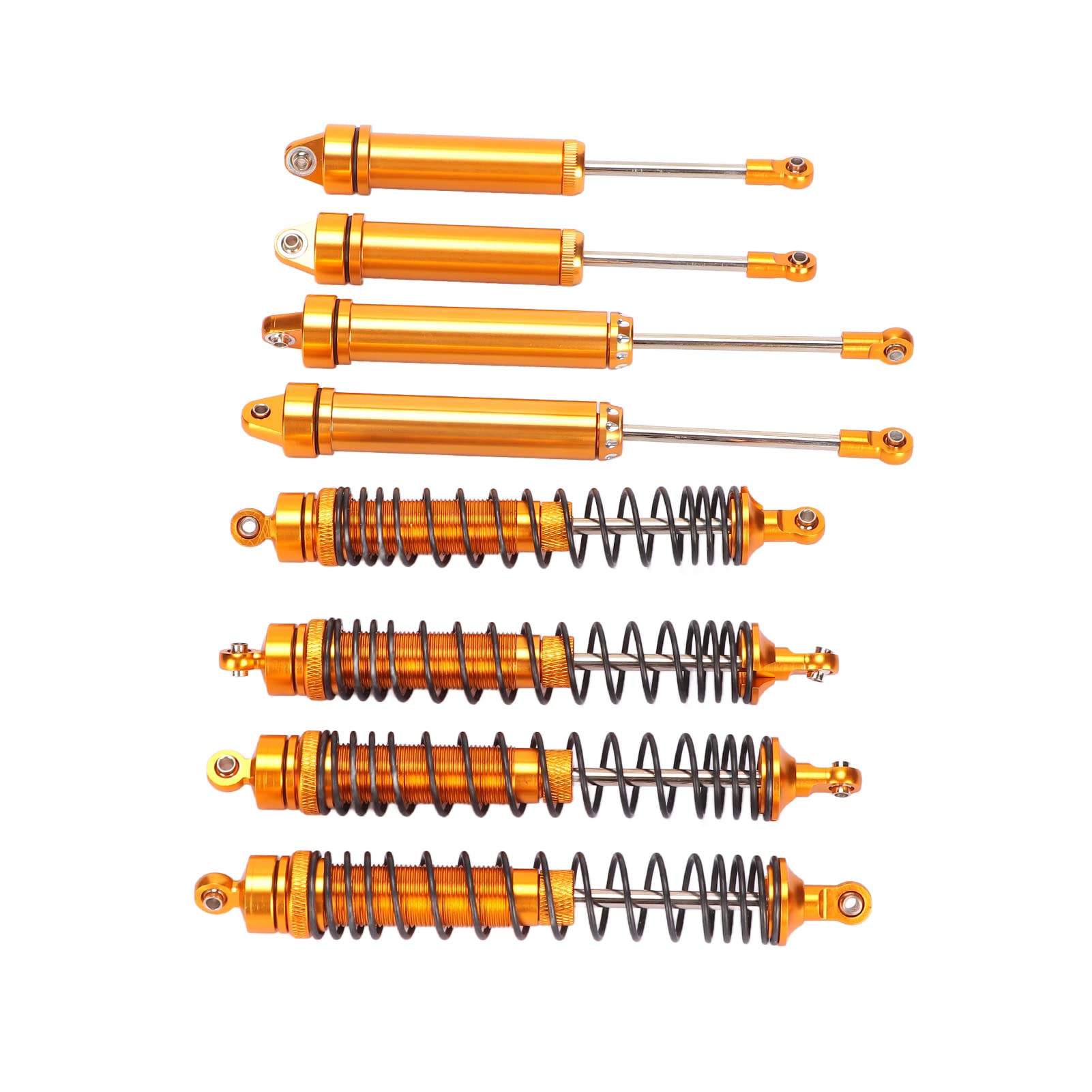 1/7 Scale RC Car Shock Absorbers - 143mm (5.6 Inch) Front & Rear Suspension Upgrade Kit - Gold & Black Options - Easy Installation for UDR Models - Perfect for Off-Road Bashing, Crawling & Racing Scenes