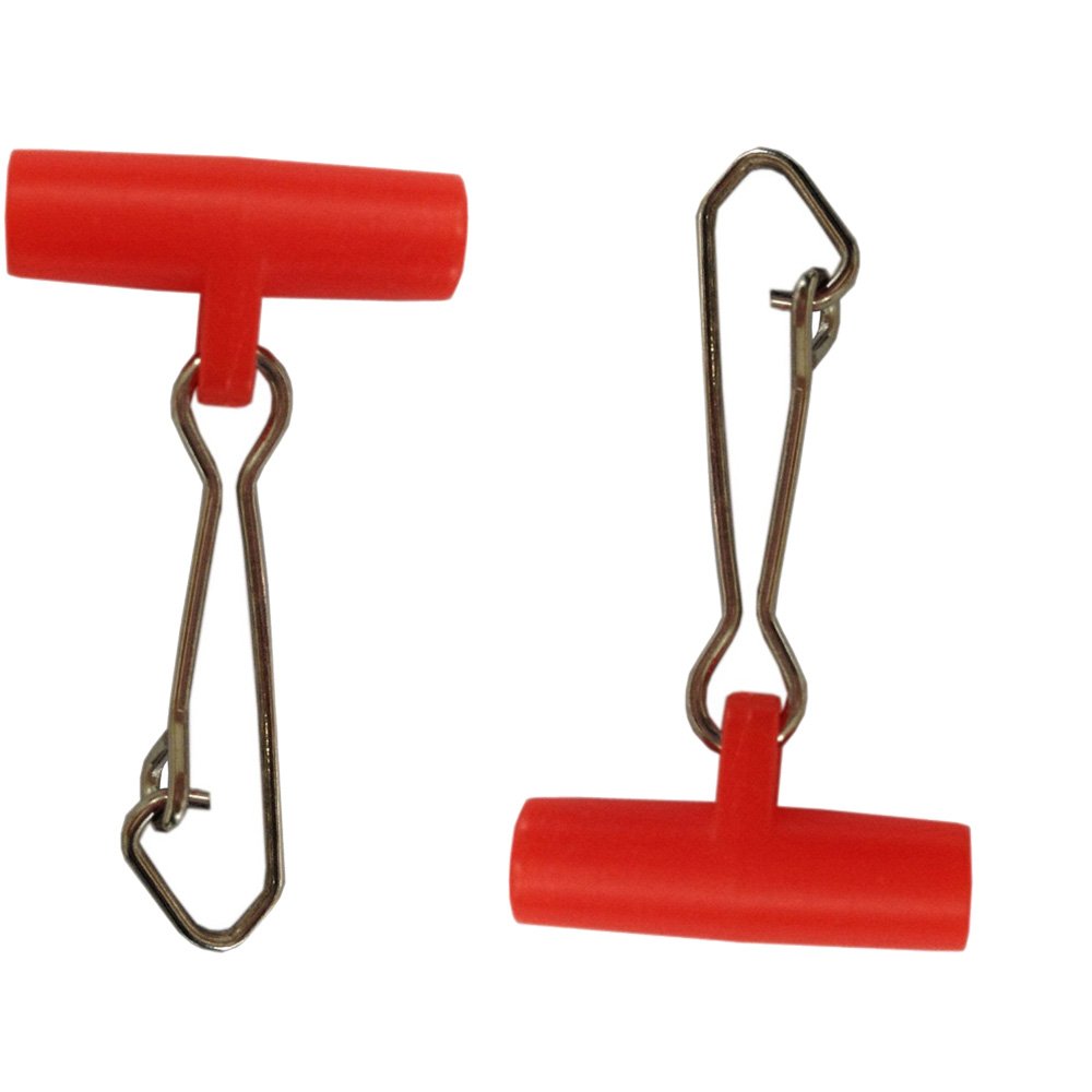 10/25/40pcs High Strength Stainless Steel Fishing Snap Swivel with Double Lock - Fishing Line Slides & Tackle Kit (Size 5# Red) - Perfect for Saltwater, Freshwater, Bass & Trout Fishing