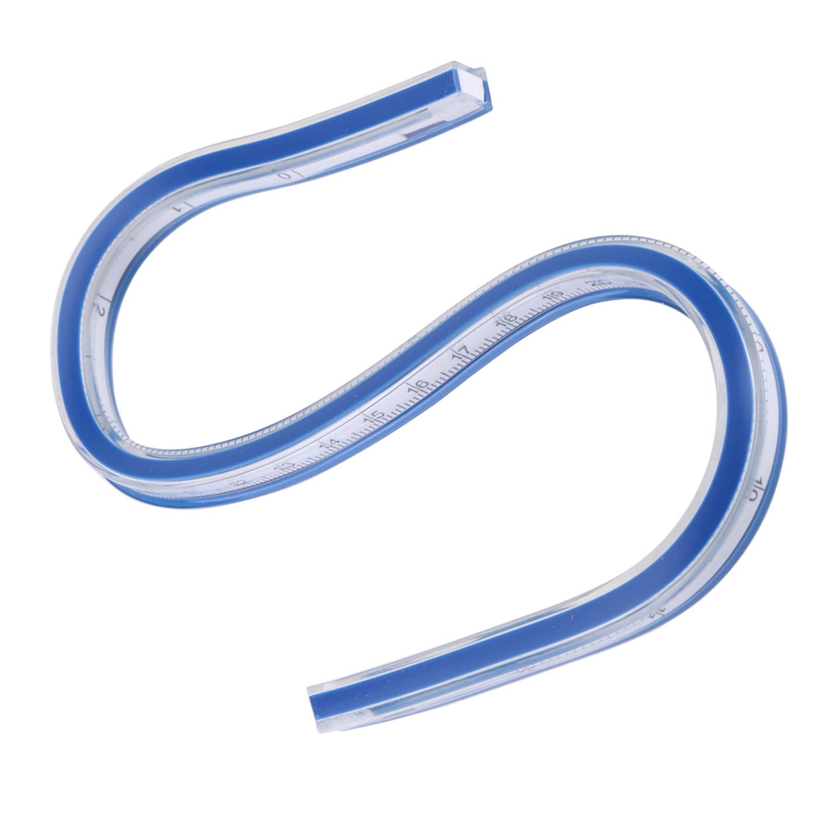 Flexible Plastic Curve Ruler 30cm - Transparent Drawing Tool for Craft, School & Office
