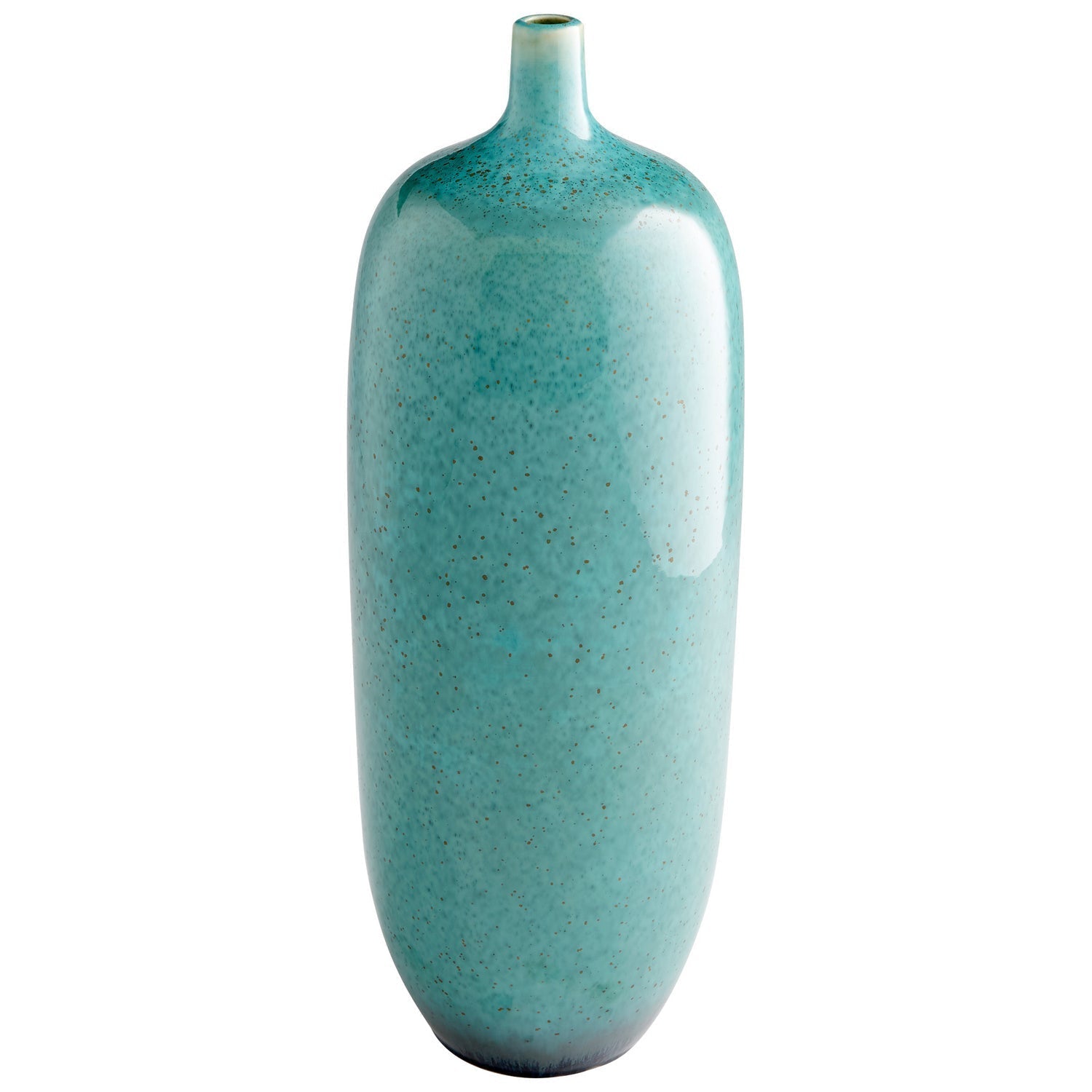 Cyan Design 10805 Native Gloss Vase - Turquoise Glaze Ceramic Vase, Medium Size Home Decor for Living Room, Dining Table, Wedding Centerpiece