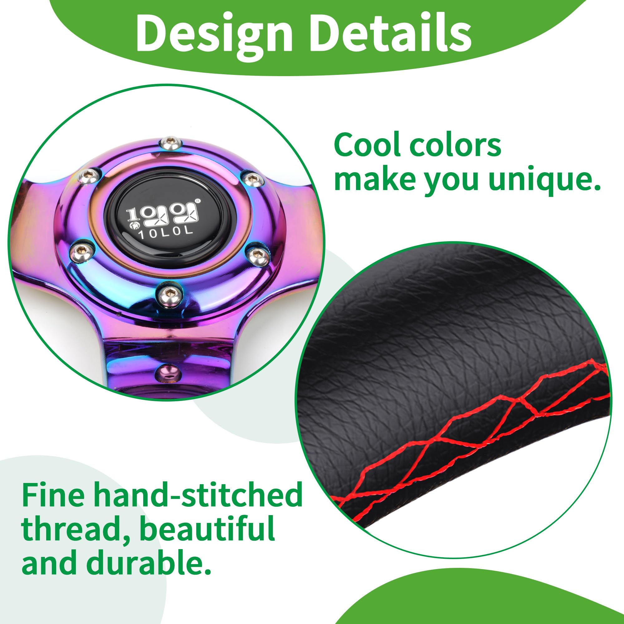 Universal 10L0L Golf Cart Steering Wheel - Fits Yamaha EZGO RXV & TXT, Club Car DS, Precedent Tempo Models - Ergonomic Design for Comfortable Driving - Perfect for Golf Courses, Resorts & Neighborhood Transport