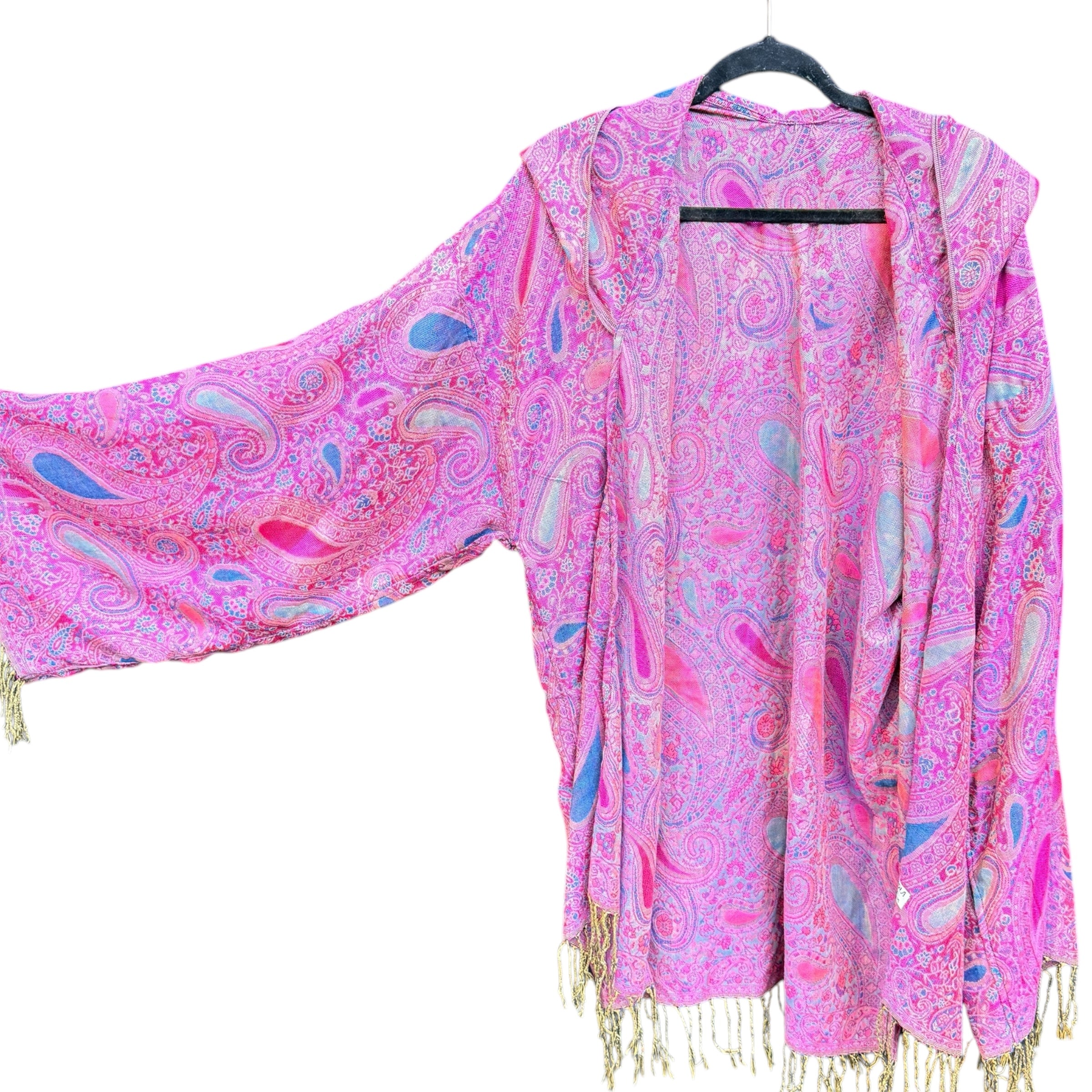 PASH ROBE - Pink Paisley Queen Kimono Robe for Women | Soft Lightweight Bathrobe | Spa, Lounge, Beach Cover Up | Gift for Her