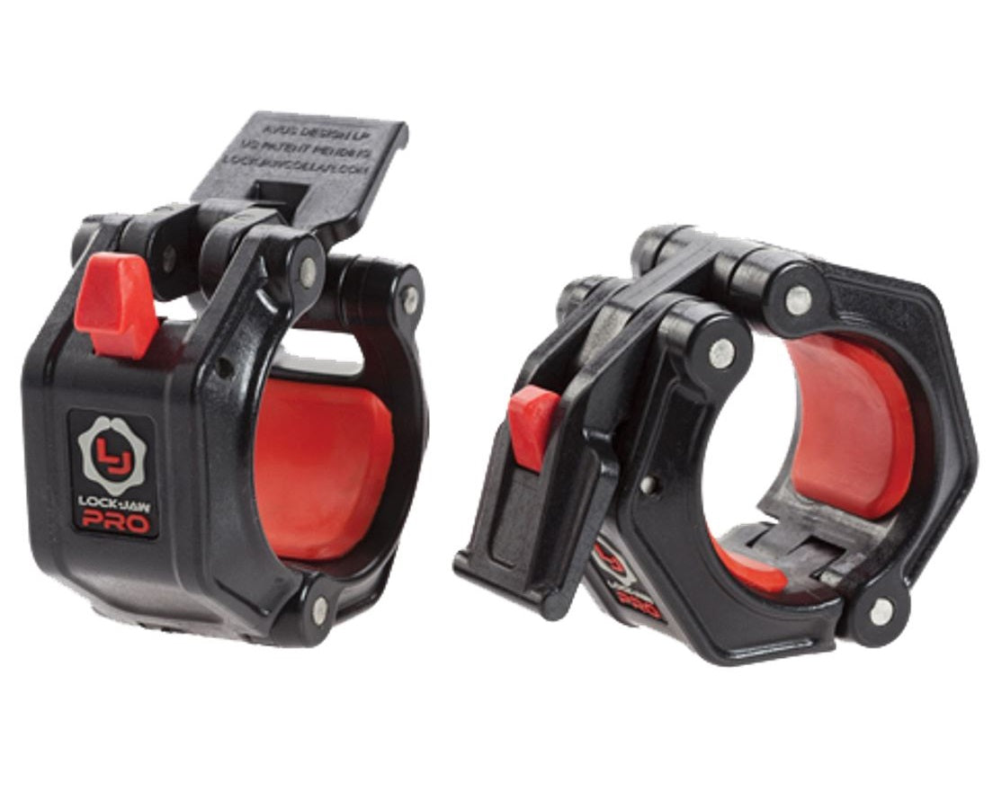 Lock Jaw PRO 2 Weightlifting Collars (Pair) - Secure Olympic Barbell Weights for CrossFit, Powerlifting & Home Gym Workouts