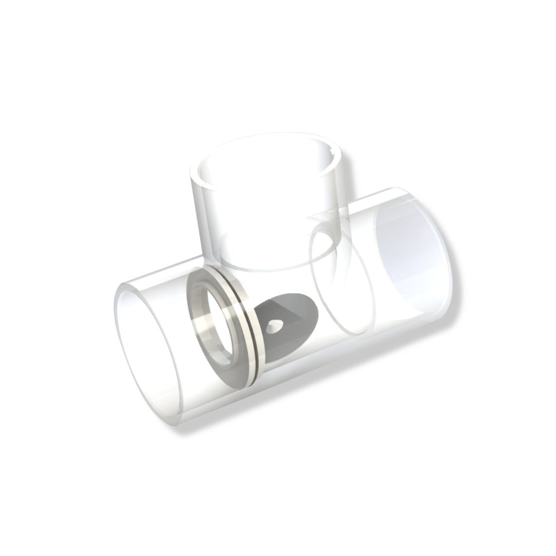 Afras Clear PVC Tee - 3/4 Inch Slip x Slip x Slip PVC Pipe Fitting for Plumbing, Irrigation & DIY Projects - Transparent PVC Pipe Connector for Water Supply, Drainage & Home Improvement