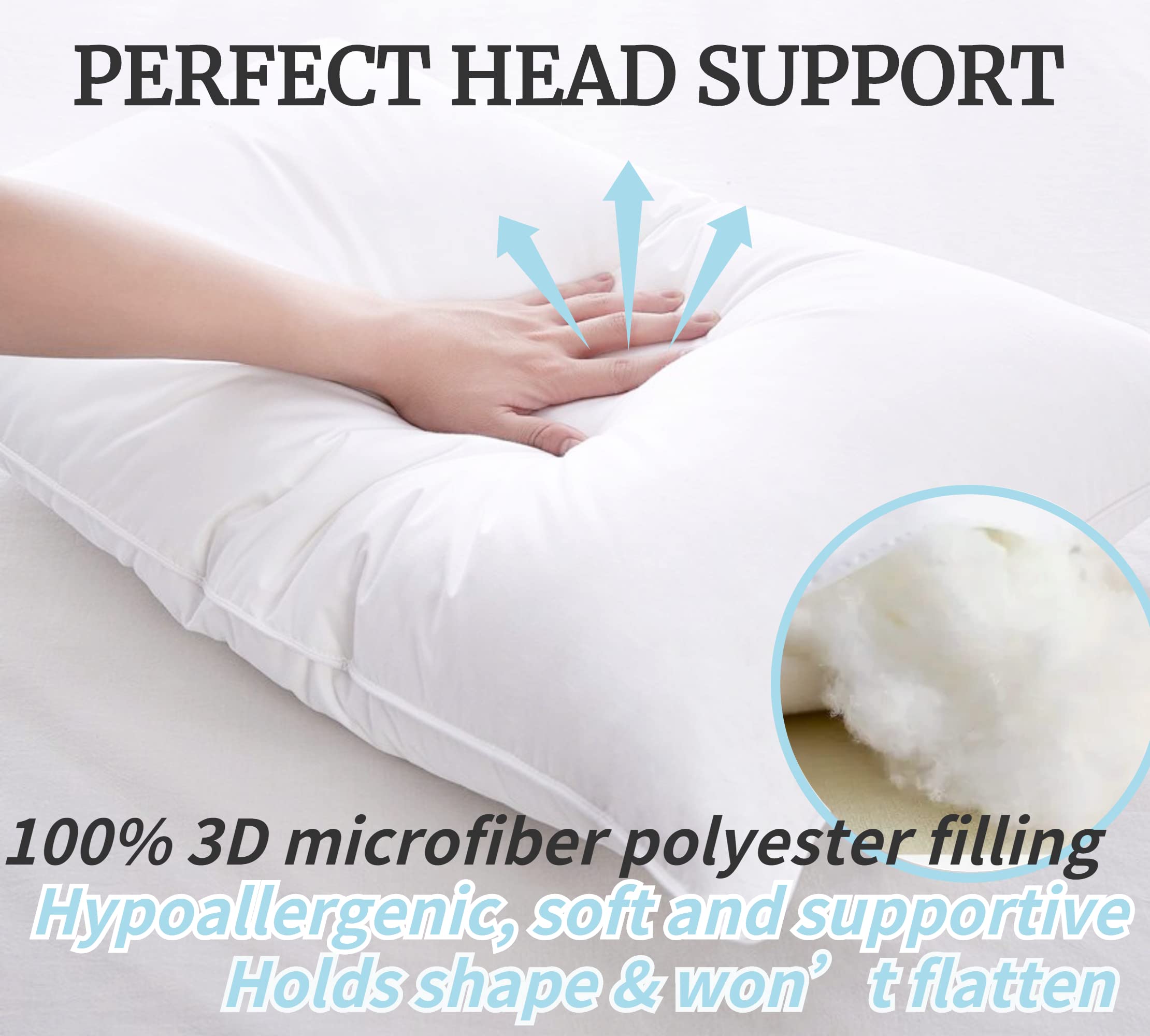 Organic Cotton Toddler Pillow with Pillowcase - 13x18 Inches Hypoallergenic Baby Nursery Pillow for Boys & Girls - Machine Washable, Breathable & Soft - Perfect for Crib, Daycare, Travel & Toddler Bed Set
