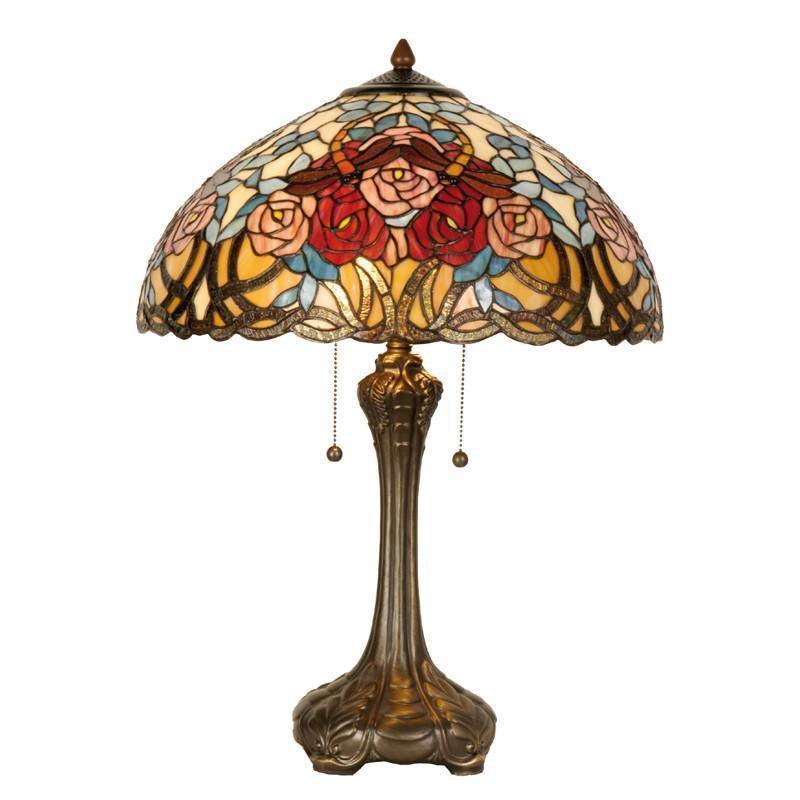 Vintage Aylesbury Tiffany Table Lamp - Handcrafted Stained Glass Lighting for Living Room, Bedroom & Office Decor | Tiffany Lighting Direct
