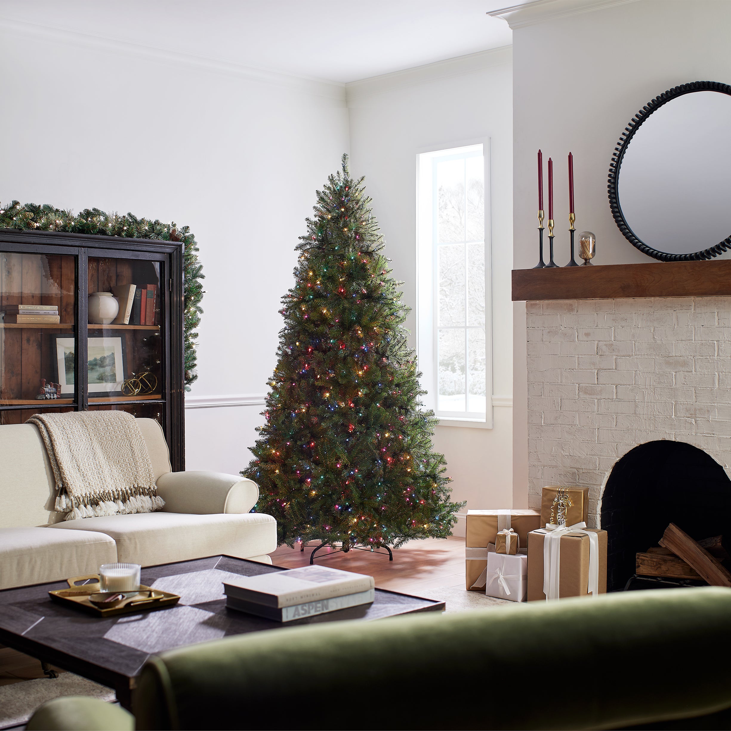 7.5 ft. Dunhill Fir Artificial Christmas Tree - Premium PVC Needles & Metal Stand - Perfect for Home, Office, and Holiday Decorations