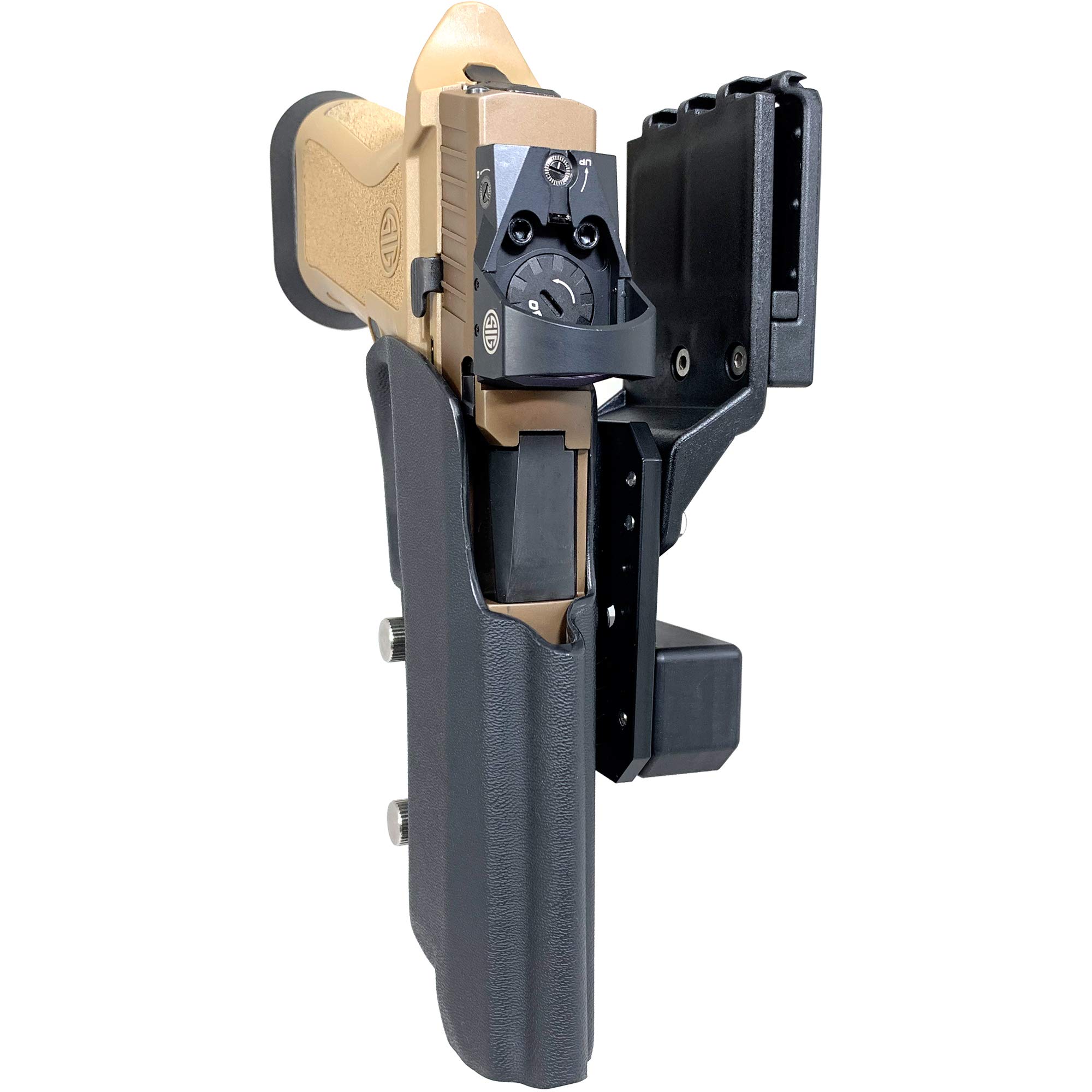 Professional Competition OWB Kydex Holster for SIG P320 Compact/Full & X5 Legion - USPSA, IPSC, 3-Gun Approved - Adjustable Retention & Angle - USPSA Production Division Legal - Perfect for Tactical Training & Competitive Shooting