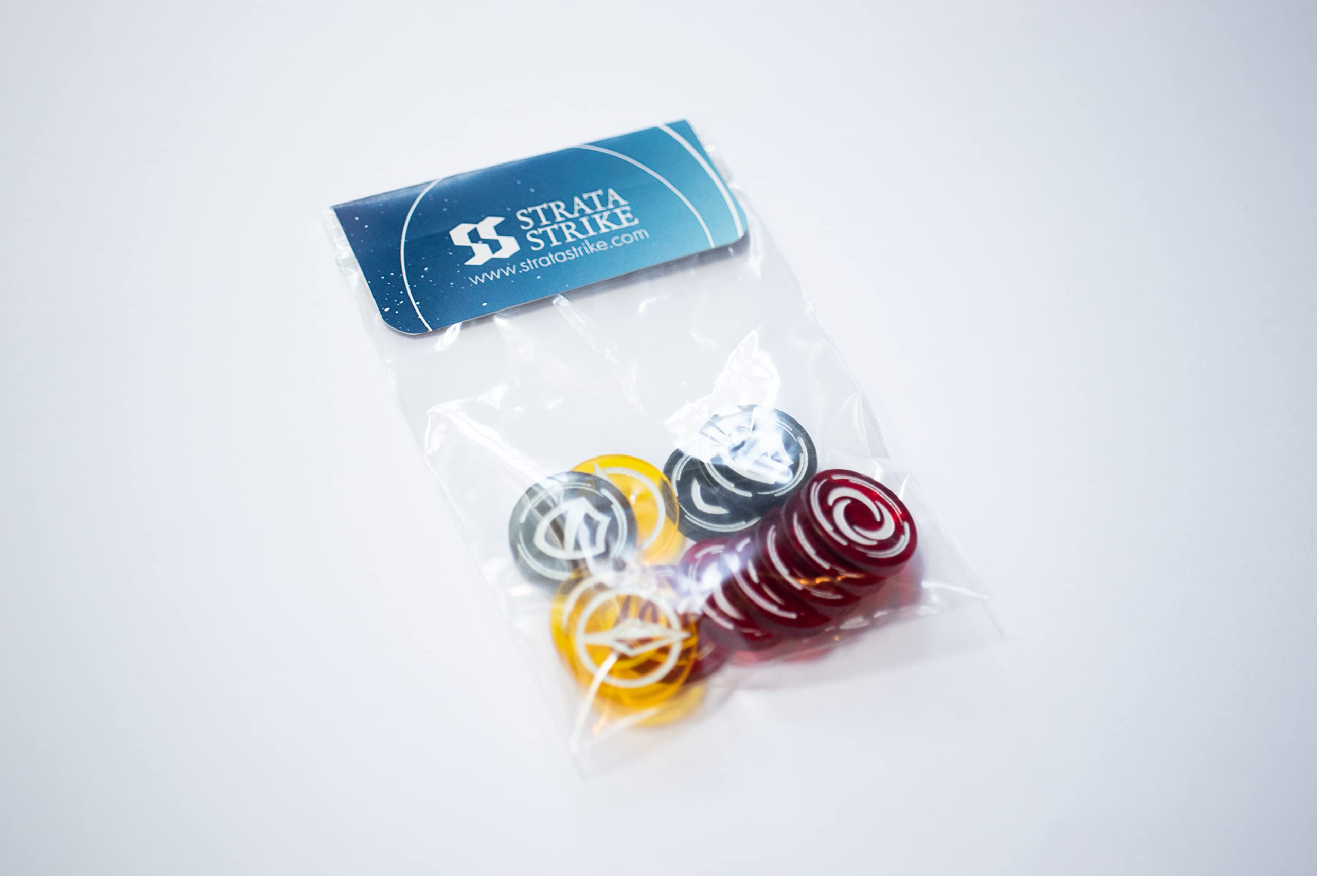 Acrylic Flesh & Blood Game Tokens - 6 Resource, 3 Attack, 3 Armor for TCG Battles