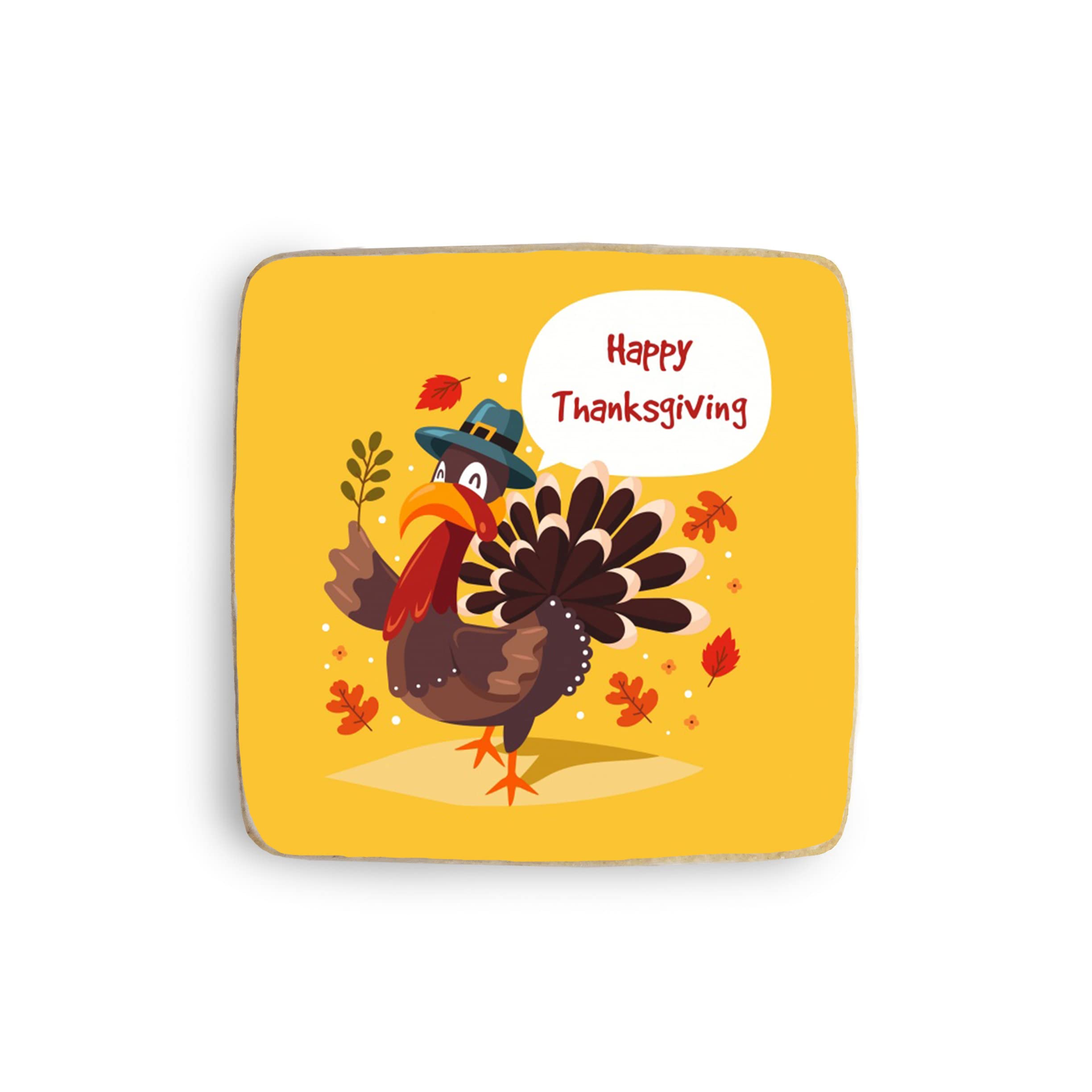 Custom Square Thanksgiving Cookies - 12 Pack with Personalized Photo Decorations | Perfect for Holiday Parties, Family Gatherings & Gift Giving