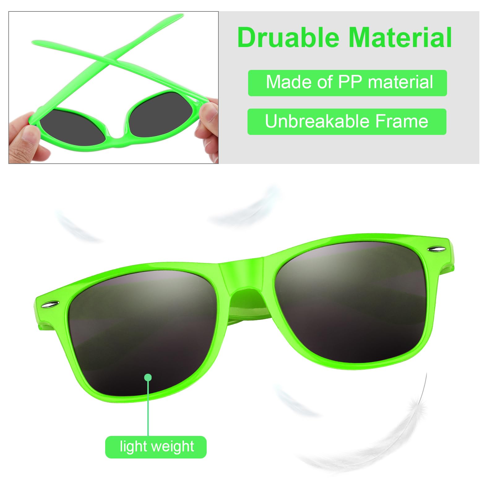 FEPITO Kids Party Sunglasses Bulk Pack - Fun Birthday Party Favors & Supplies for Boys and Girls - Perfect for Birthday Parties, Pool Parties, and Summer Events